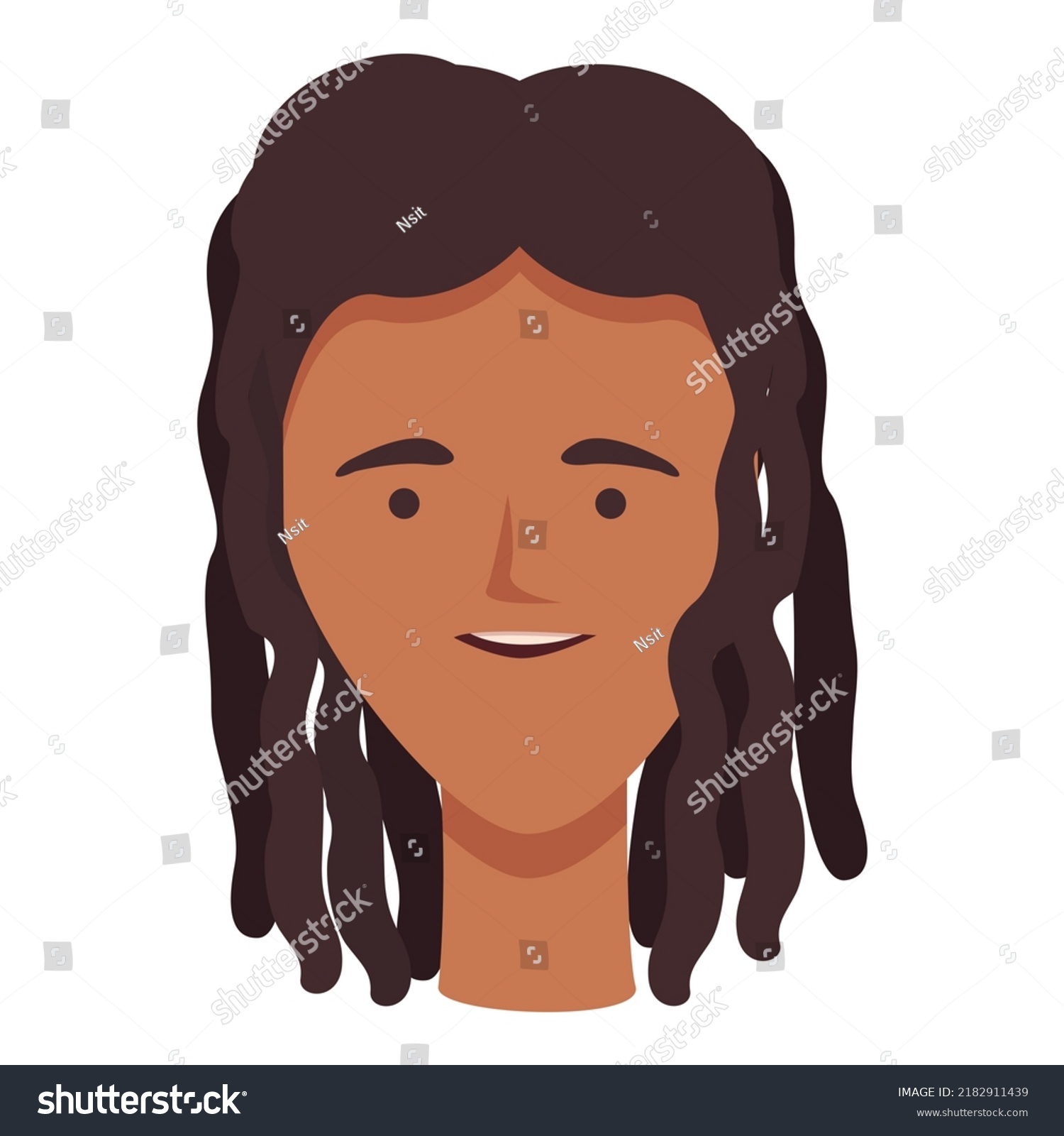 Dreadlock Icon Cartoon Vector African Hair Stock Vector (Royalty Free ...