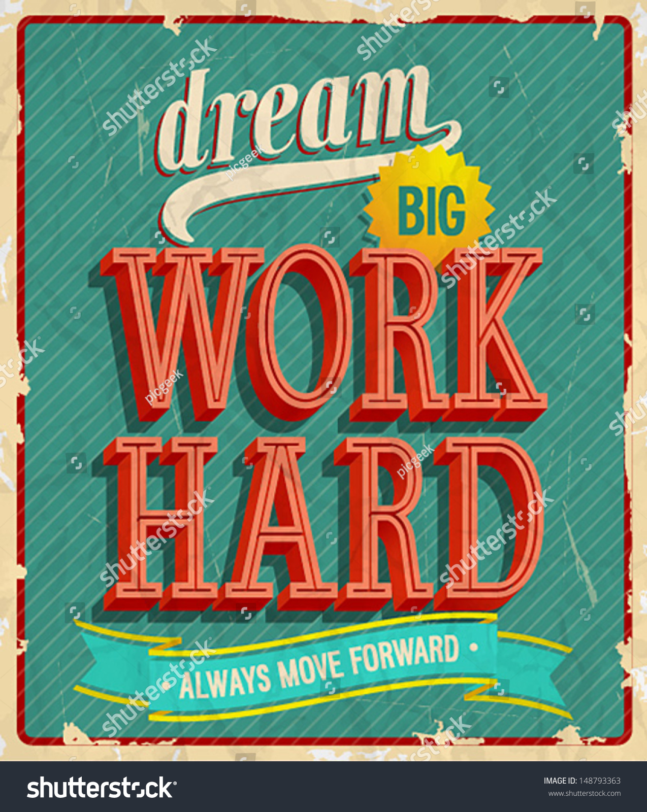 Download Dream Big Work Hard Vector Illustration Stock Vector ...