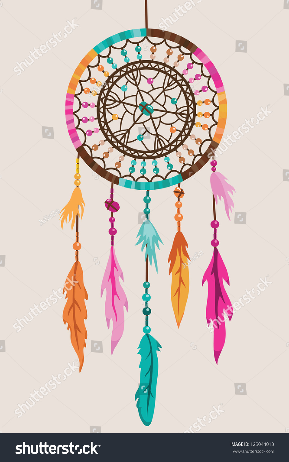 Dream Catcher Stock Vector 125044013 - Shutterstock