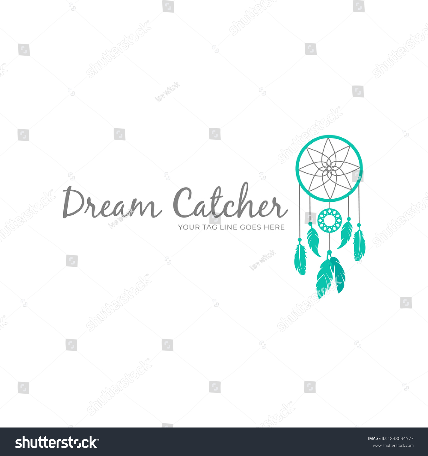 Dream Catcher Logo Design Template Stock Vector Royalty Free