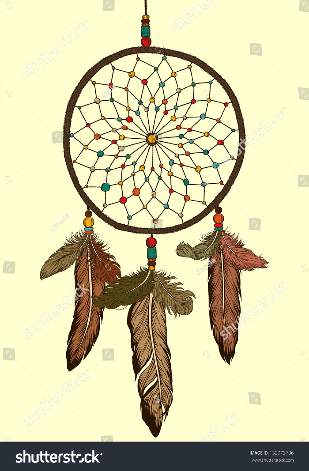 Dream Catcher Vector - 132973706 : Shutterstock