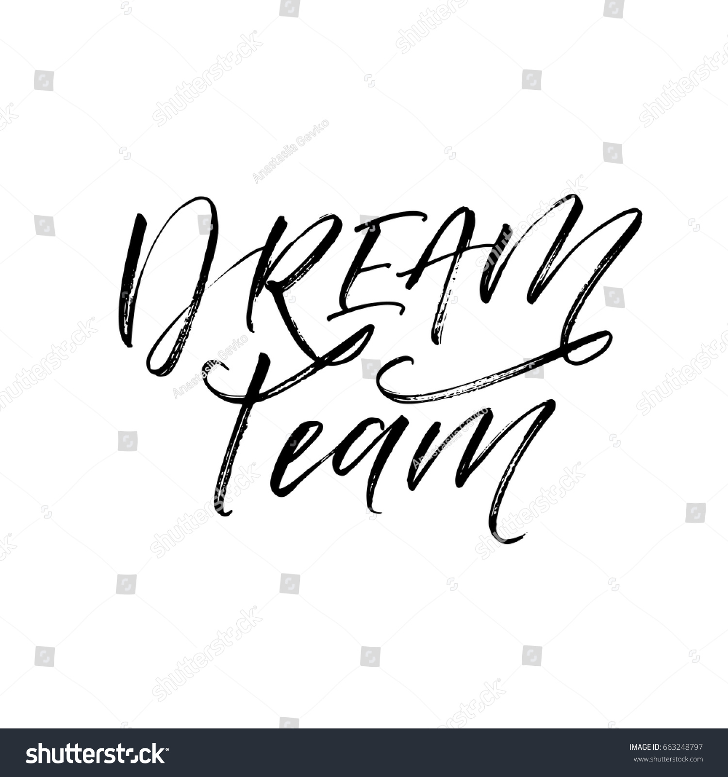 Download Dream Team Card Ink Illustration Modern Stock Vector ...