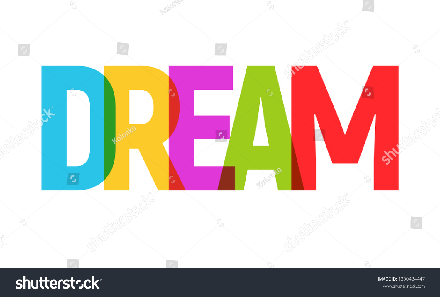 dream-word-graphic-banner-illustration-dream-stock-vector-royalty-free