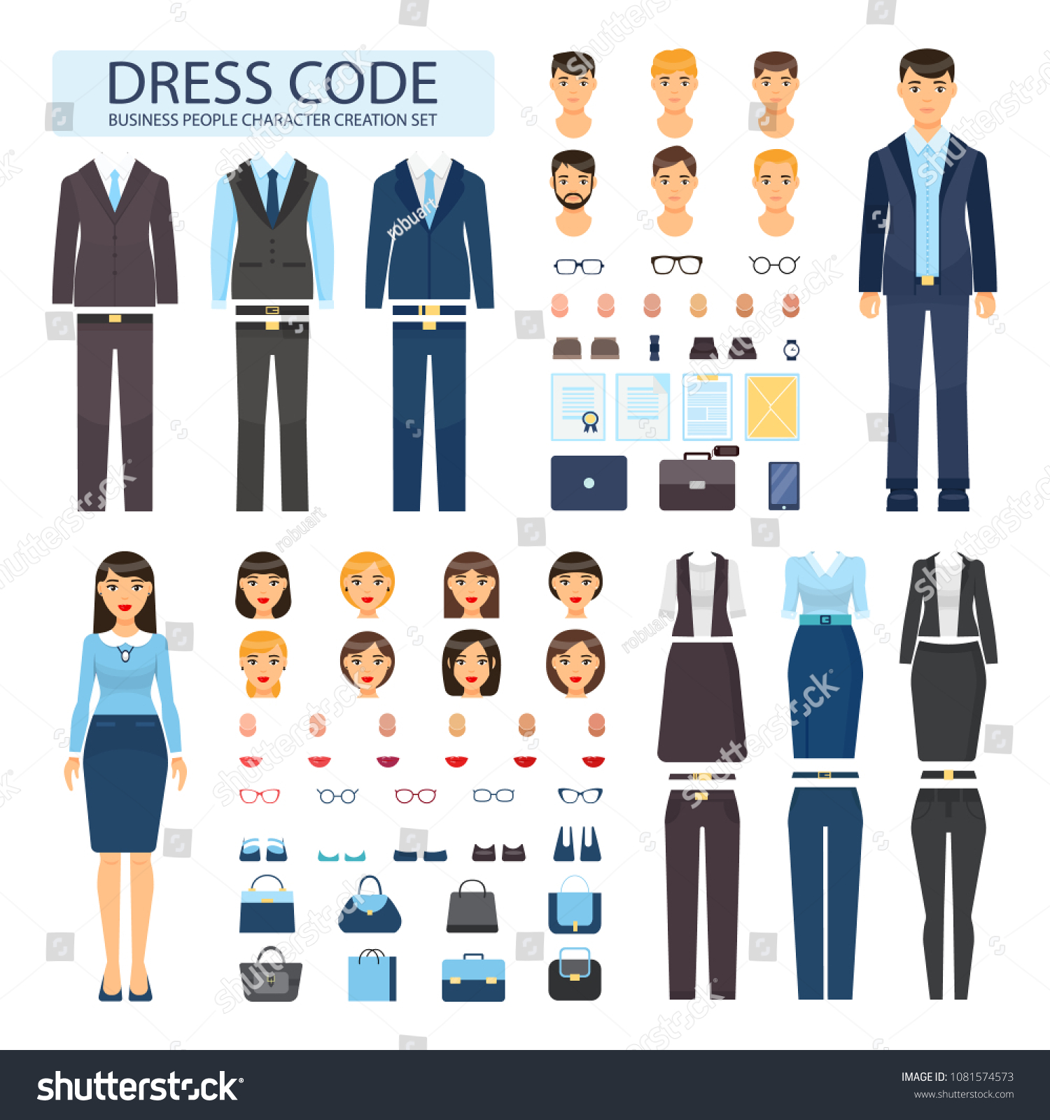 Woman Dress Code Guide Infographic White Stock Vector (Royalty Free)  537981907