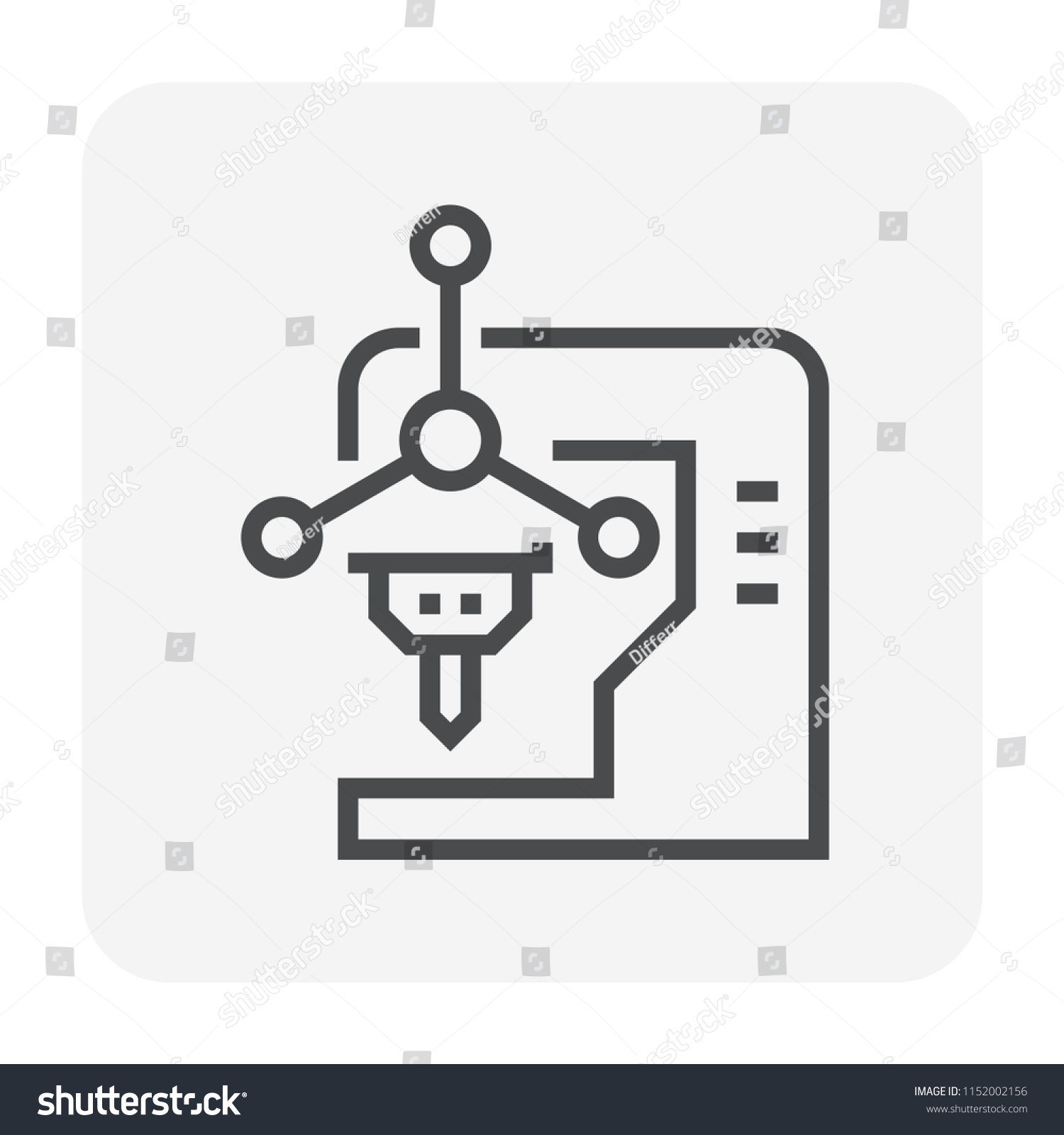 machine icon, black outline, industrial design clip art preview