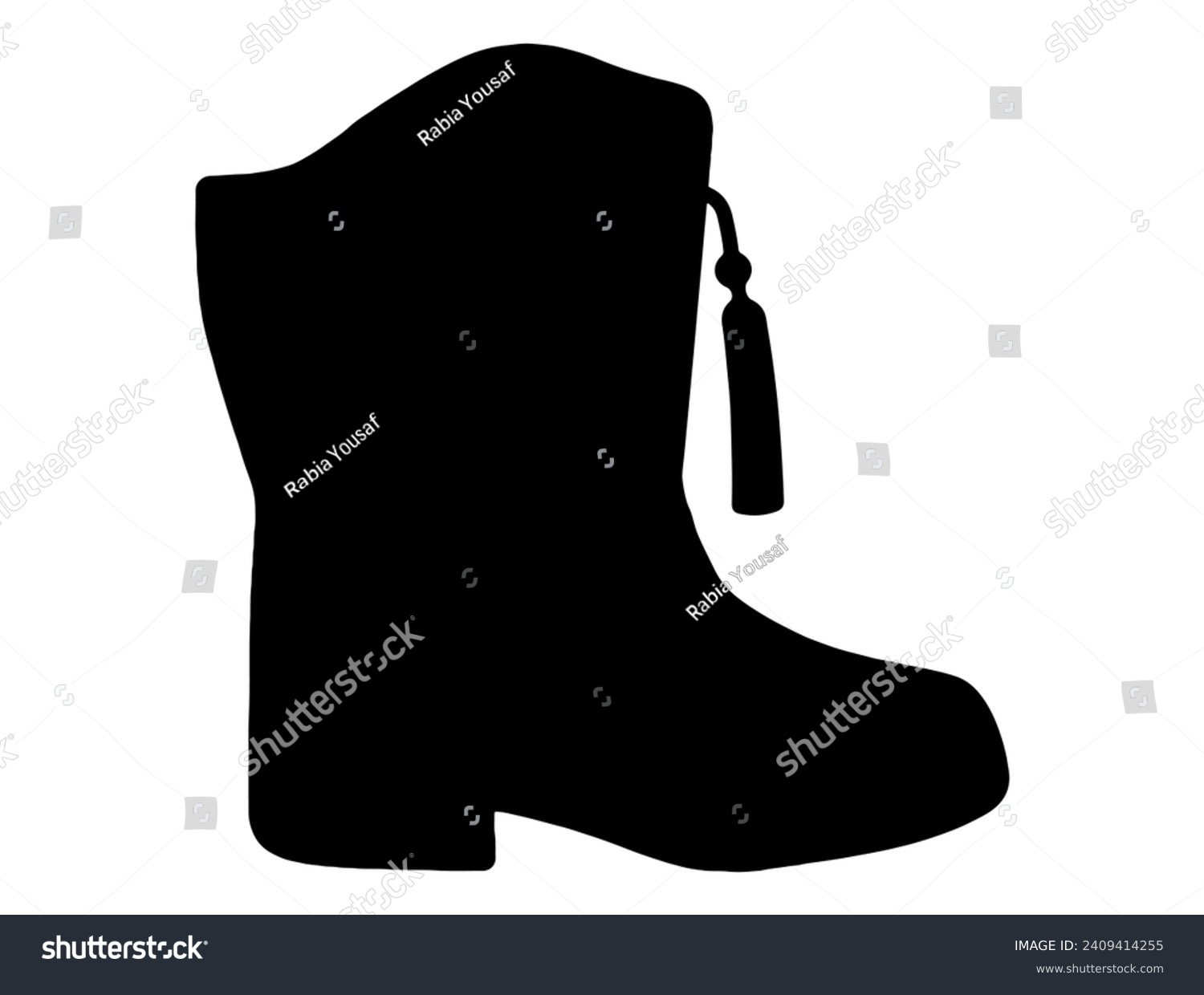 SVG of Drill Team Boot silhouette vector art svg