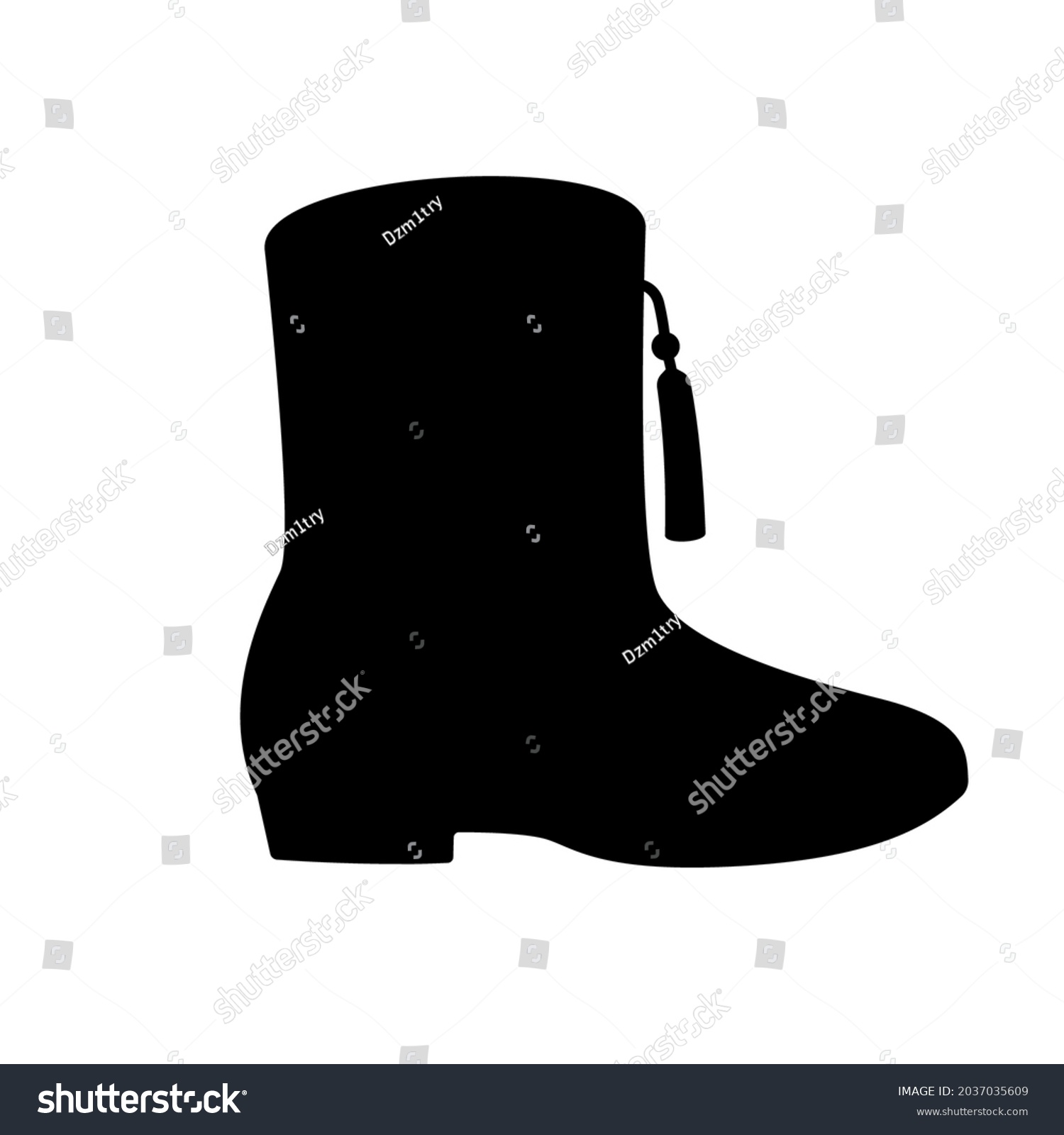 SVG of Drill team boots silhouette icon. Clipart image isolated on white background svg