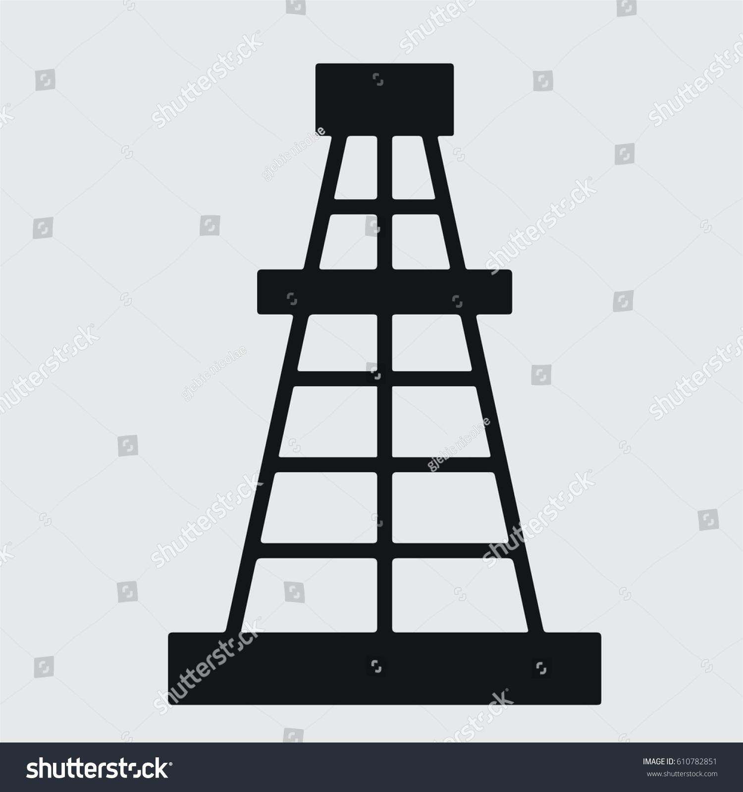 Drilling Rig Stock Vector (Royalty Free) 610782851 | Shutterstock