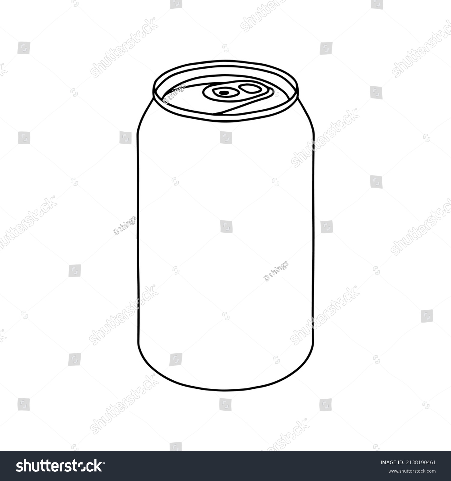 Drink Can Mockup Hand Drawn Vector Stock Vector (Royalty Free ...