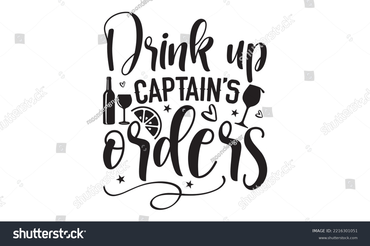SVG of Drink up captain’s Orders - Alcohol SVG T Shirt design, Girl Beer Design, Prost, Pretzels and Beer, Vector EPS Editable Files, Alcohol funny quotes, Oktoberfest Alcohol SVG design,  EPS 10 svg