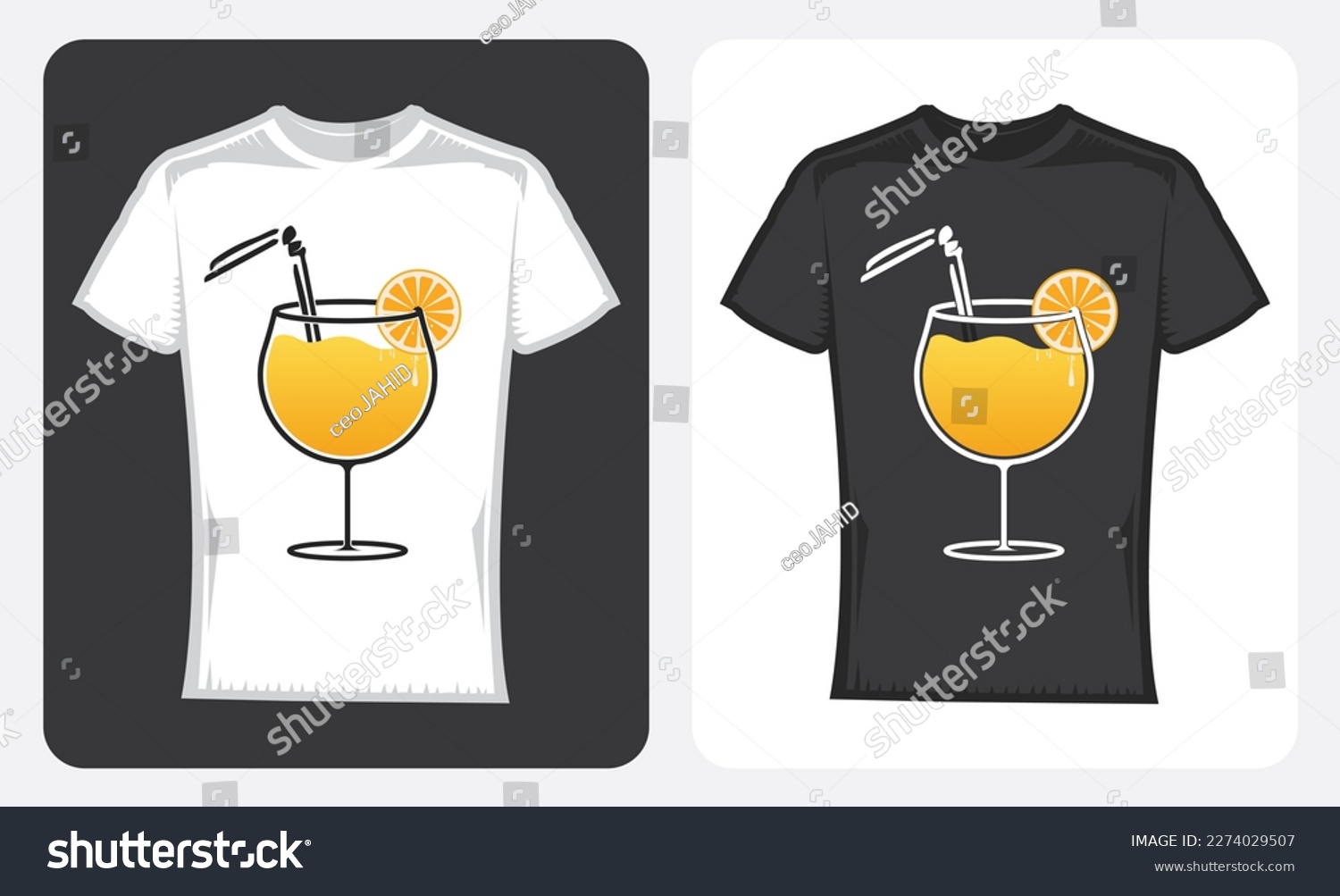 SVG of Drinking glass with lemon t shirt design. svg