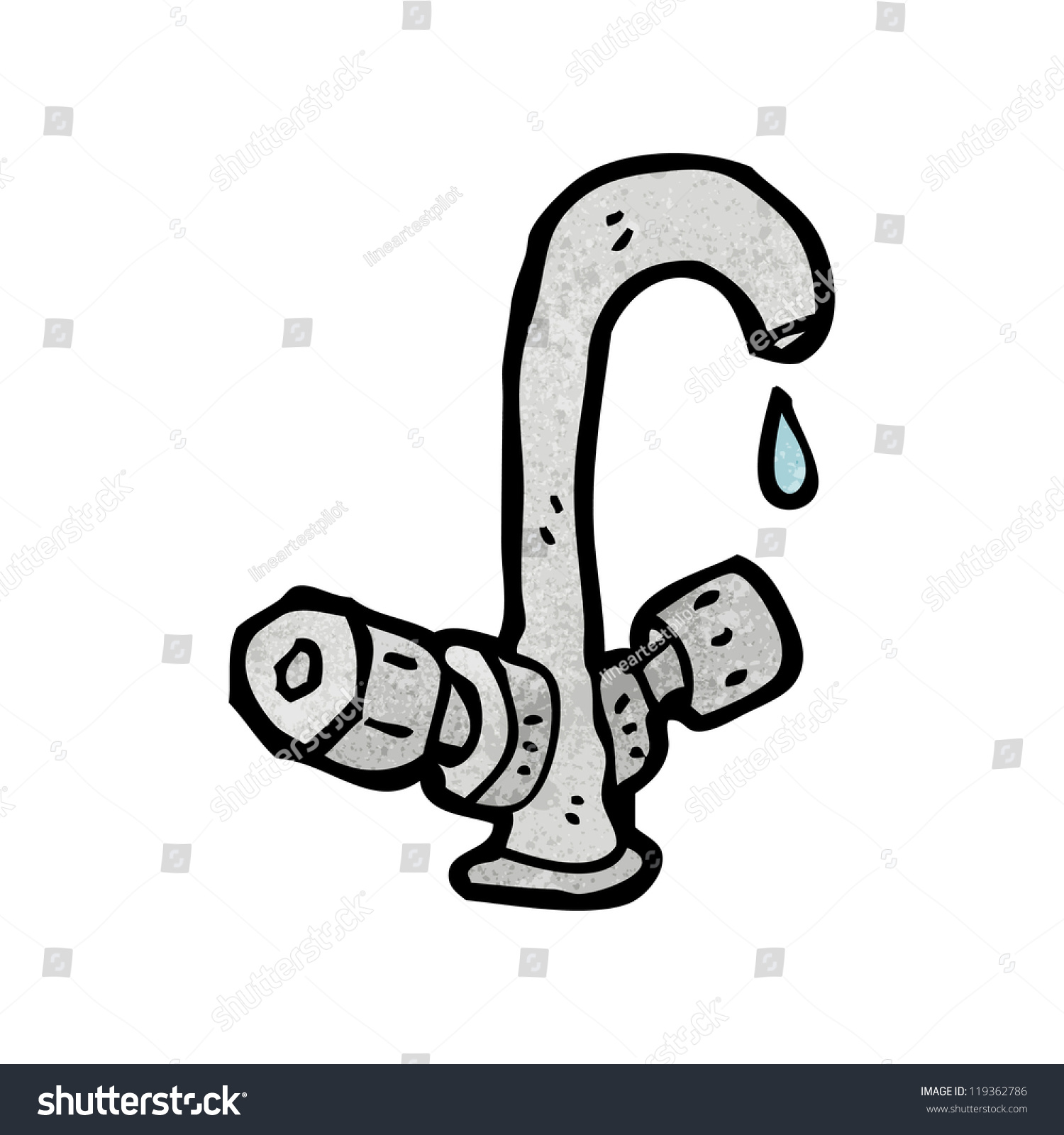 Dripping Faucet Cartoon Stock Vector (Royalty Free) 119362786