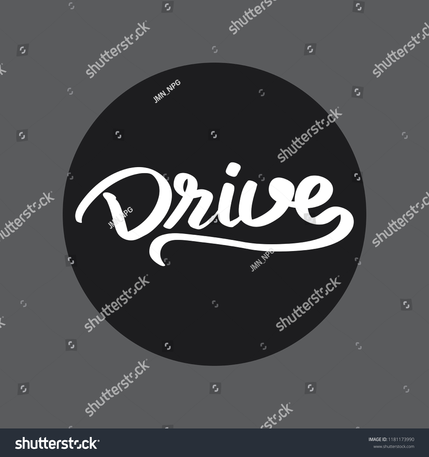 Drive Handlettering Typography Stock Vector (Royalty Free) 1181173990