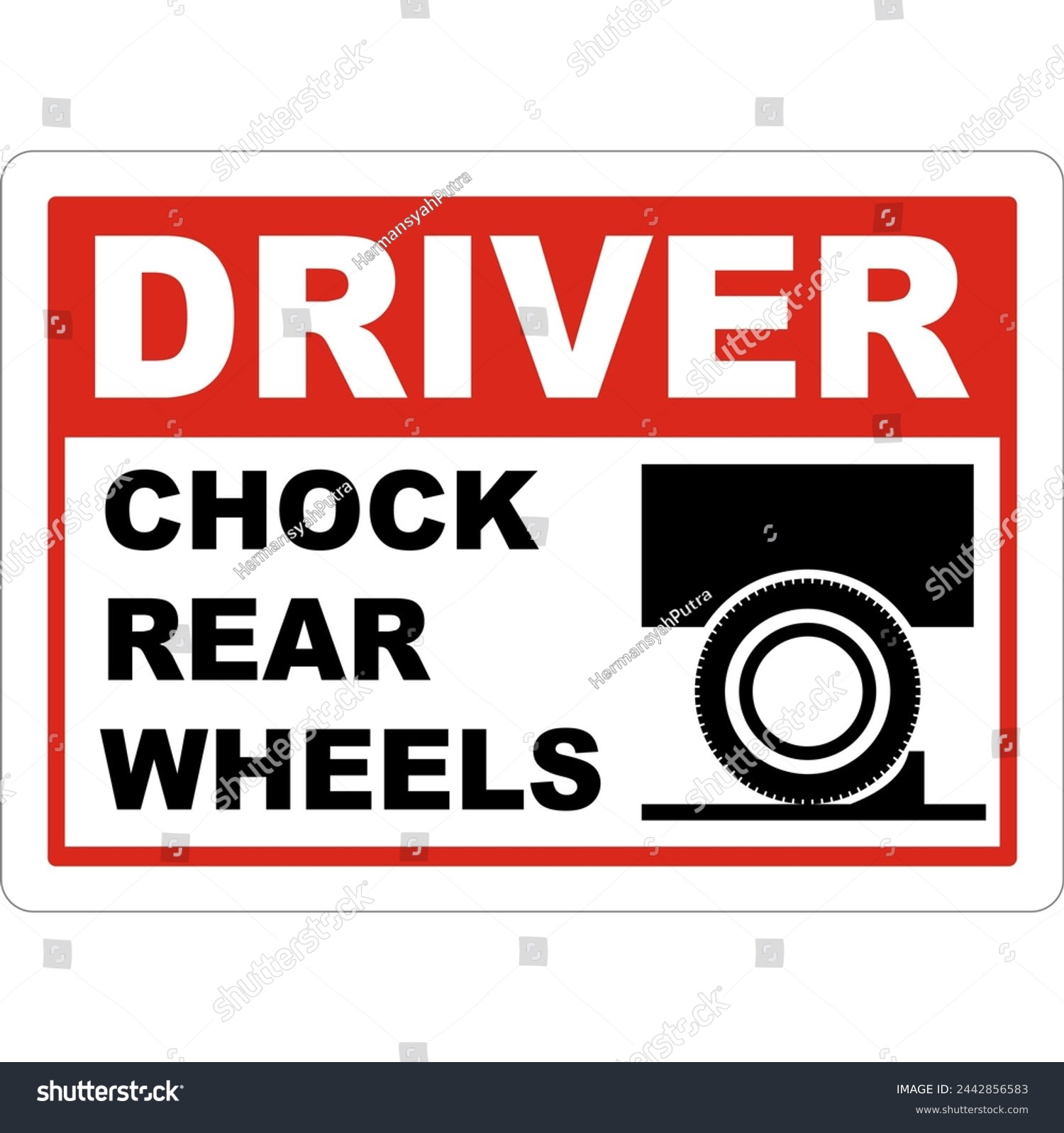 SVG of Driver Chock Rear Wheels Label svg