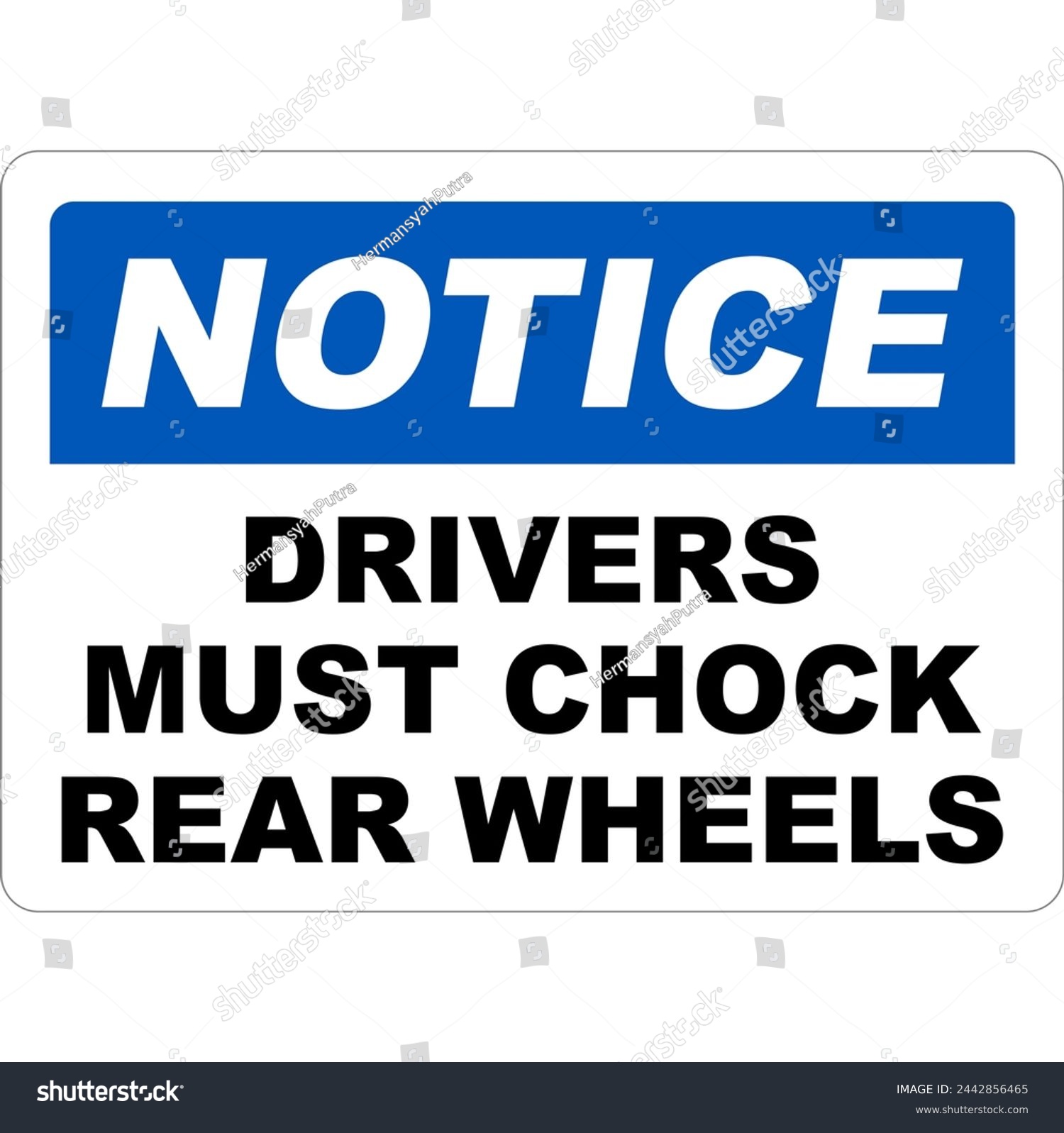 SVG of Drivers Must Chock Wheels Label svg