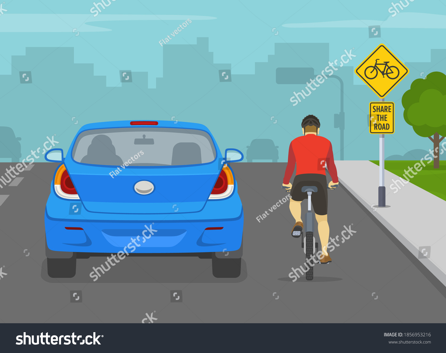 Driving Car Blue Suv Car Overtaking Stock Vector (Royalty Free ...