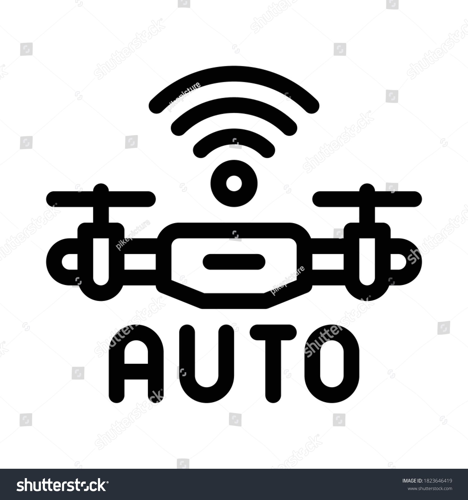 Drone Auto Return Home Icon Vector Stock Vector Royalty Free