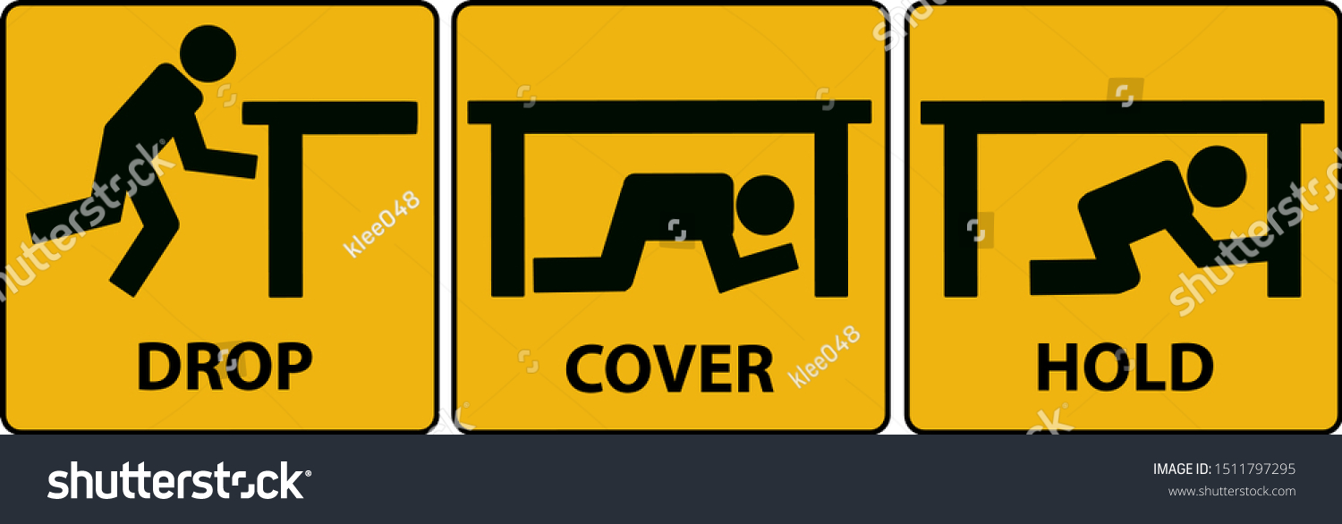 Drop Cover Hold Sign Earthquake Vector Stock Vector Royalty Free Drop Cover Hold Sign Earthquake Vector Stock Vector Royalty Free