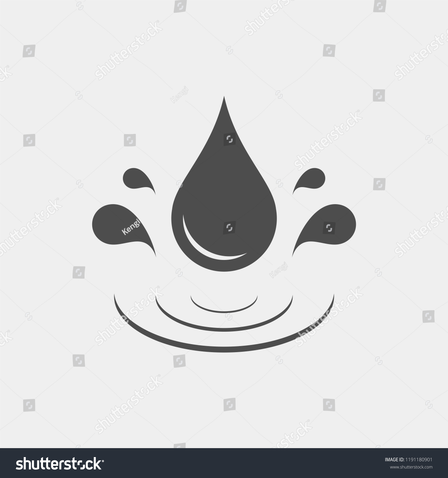 Drope Flat Vector Icon Water Spray Stock Vector (Royalty Free ...
