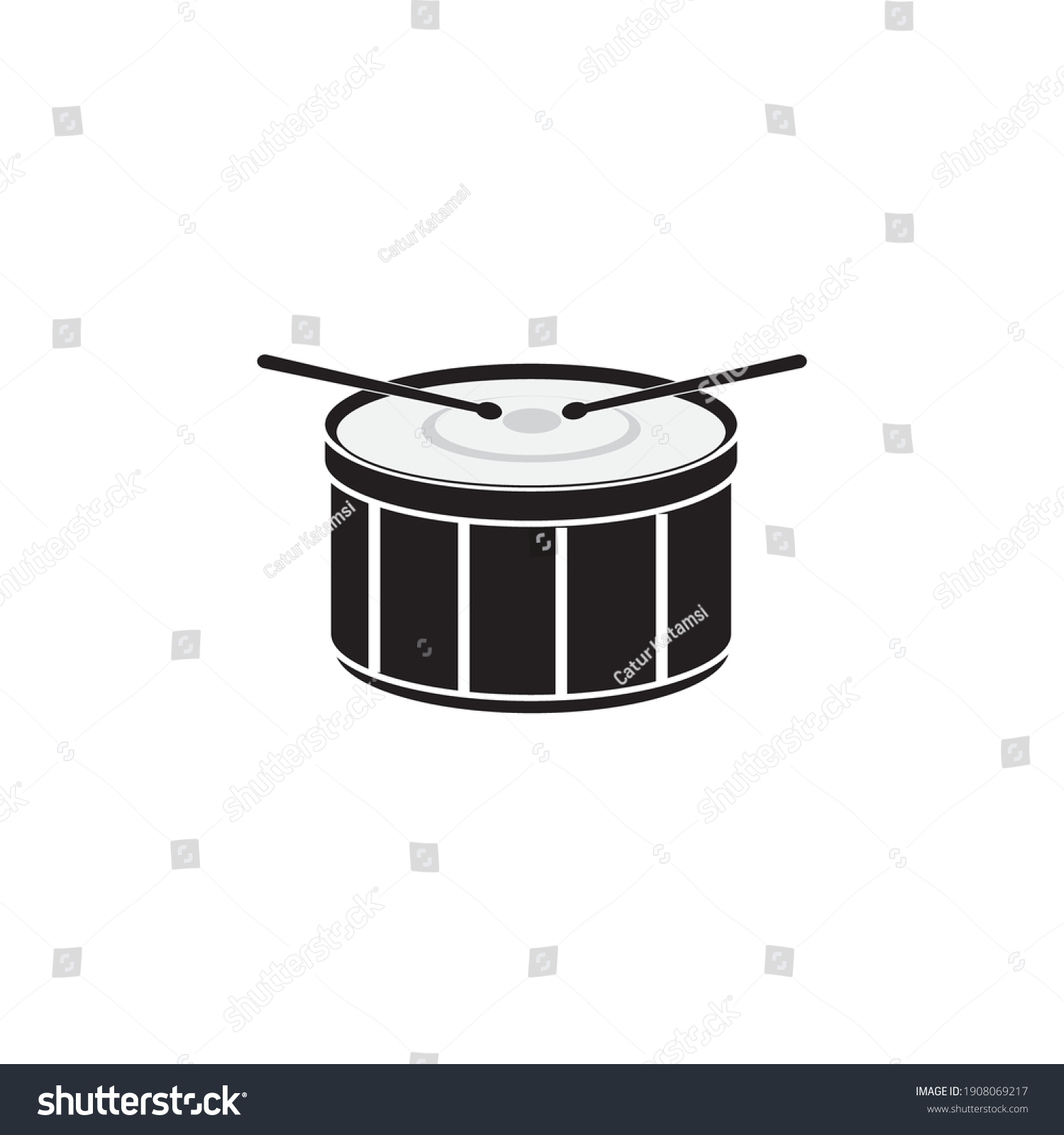 Drum Logo Icon Vector Design Template Stock Vector (Royalty Free ...