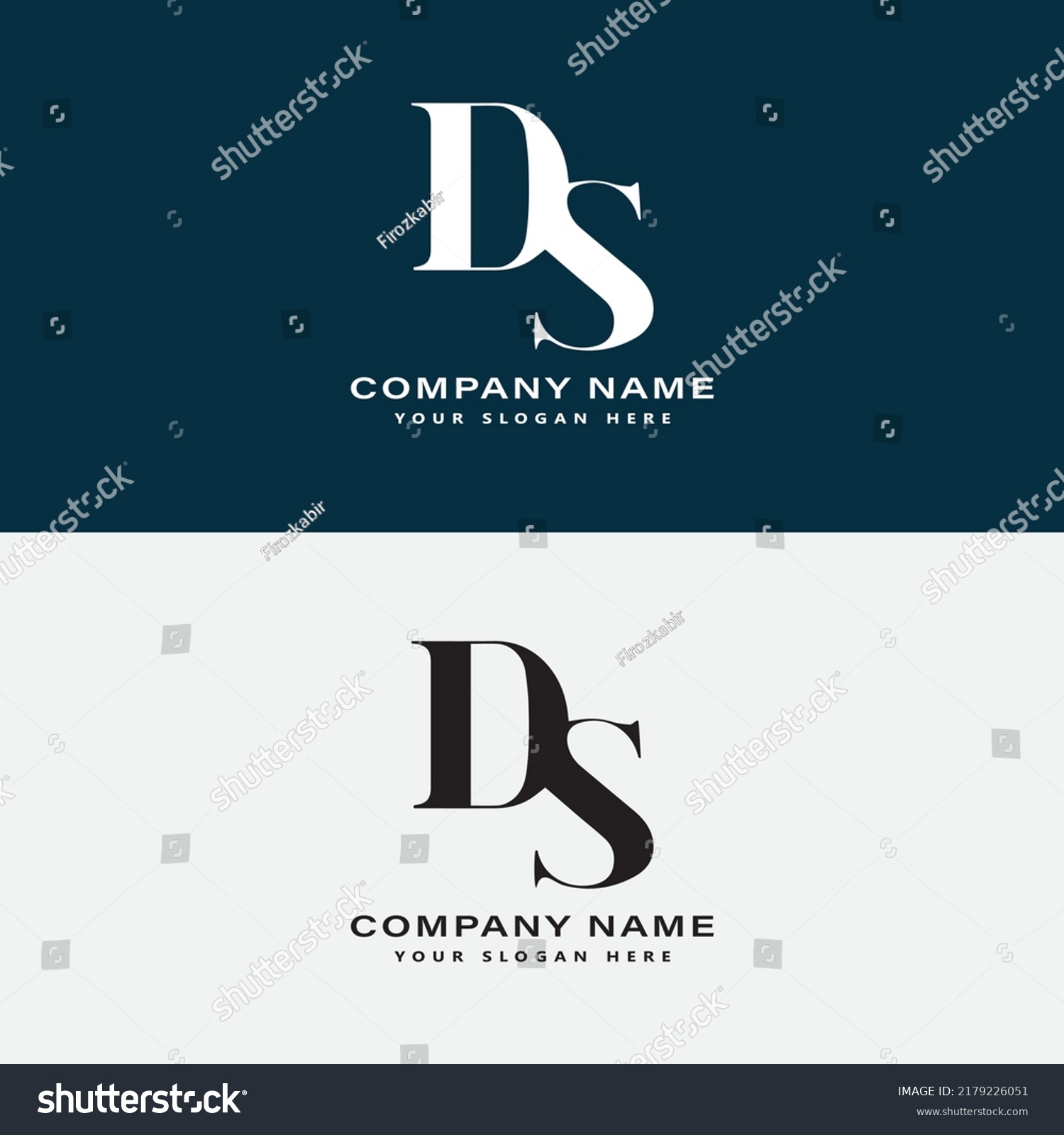 Ds Initial Letter Logo Clothing Modern Stock Vector (Royalty Free ...