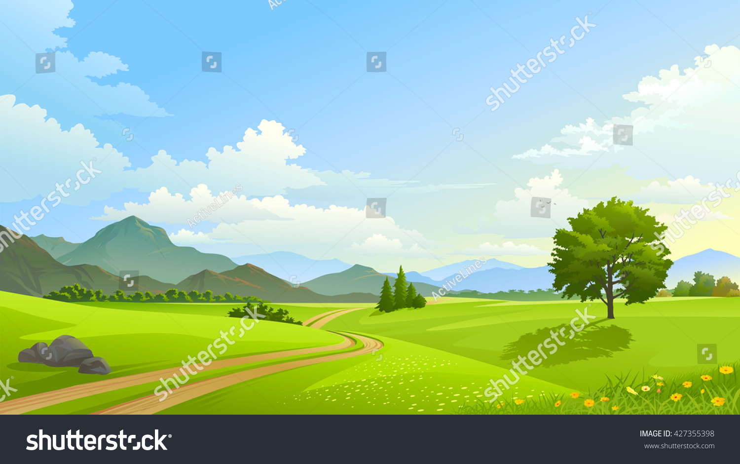 25,783 Beautiful grassland Stock Illustrations, Images & Vectors ...