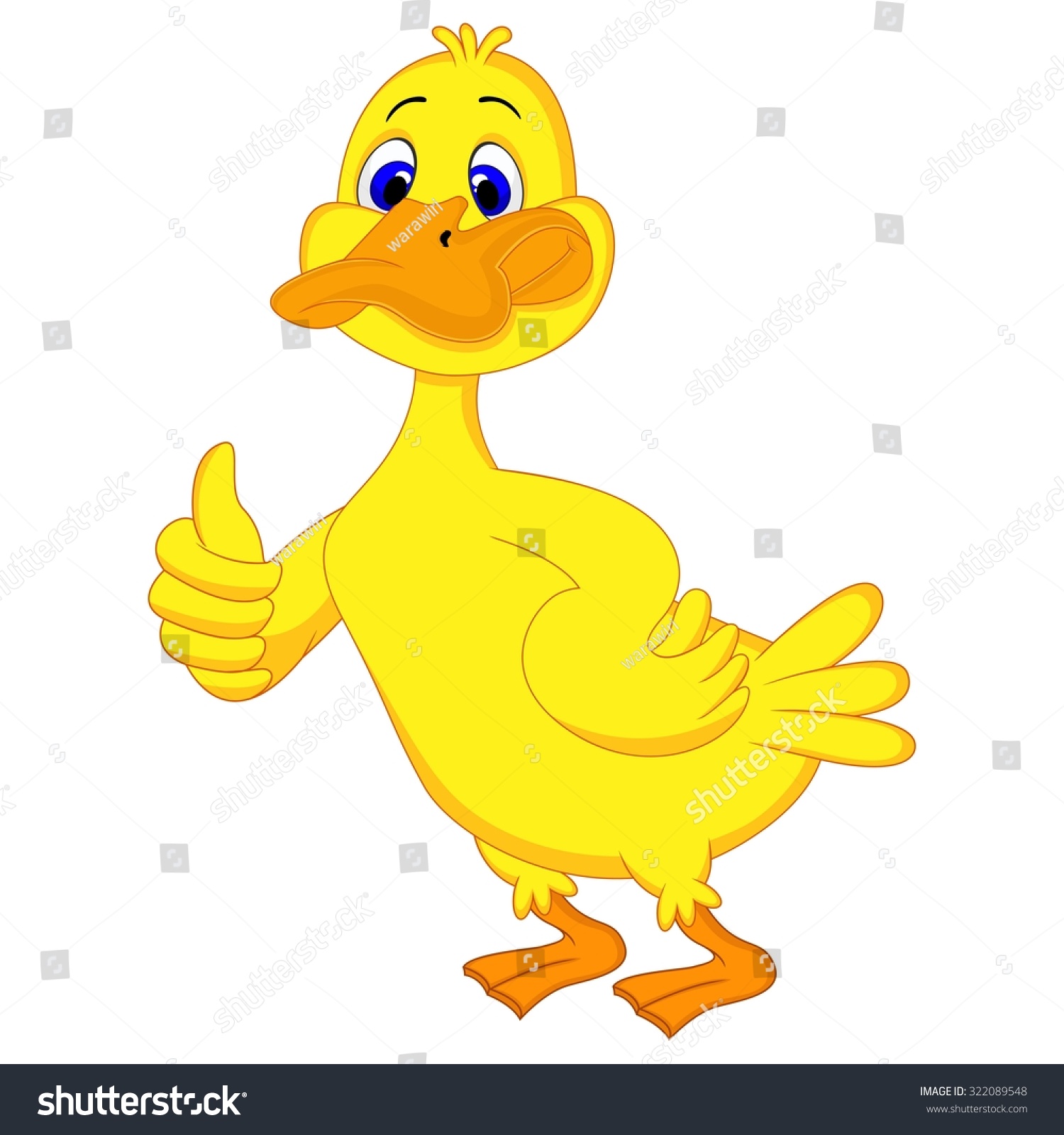 Duck Cartoon Stock Vector 322089548 : Shutterstock