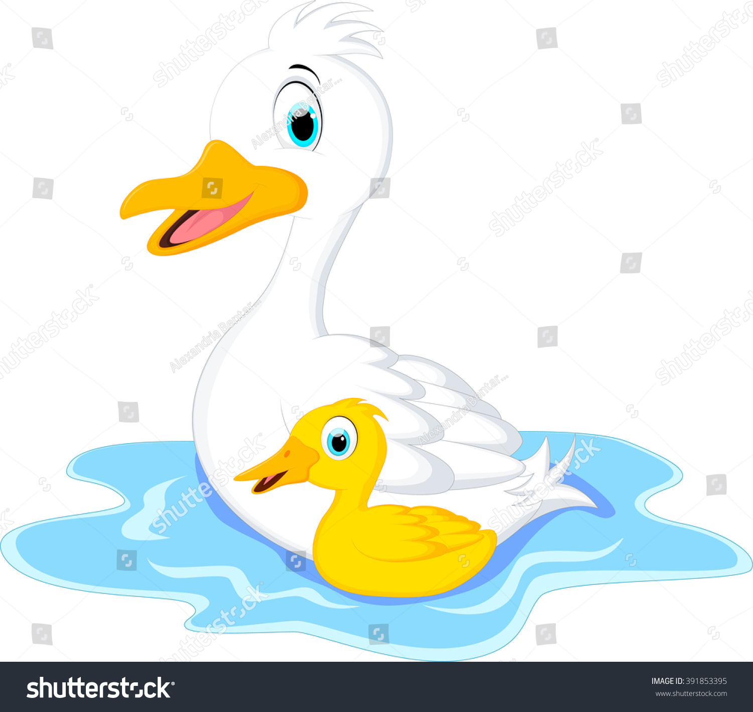 Duck Family Cartoon Stock Vector (Royalty Free) 391853395 | Shutterstock