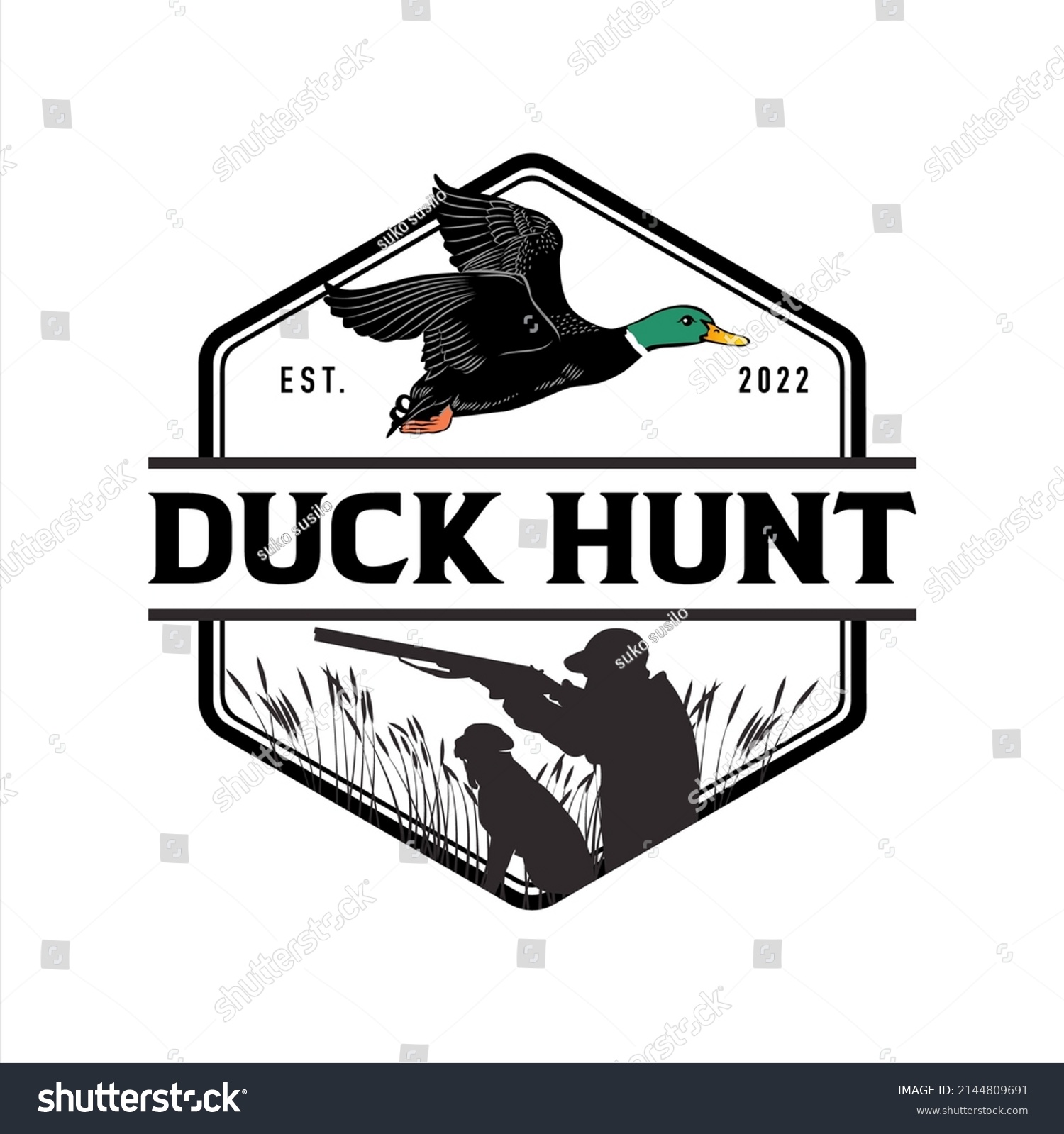 Duck Hunting Logo Design Ideas Vector Stock Vector (Royalty Free ...