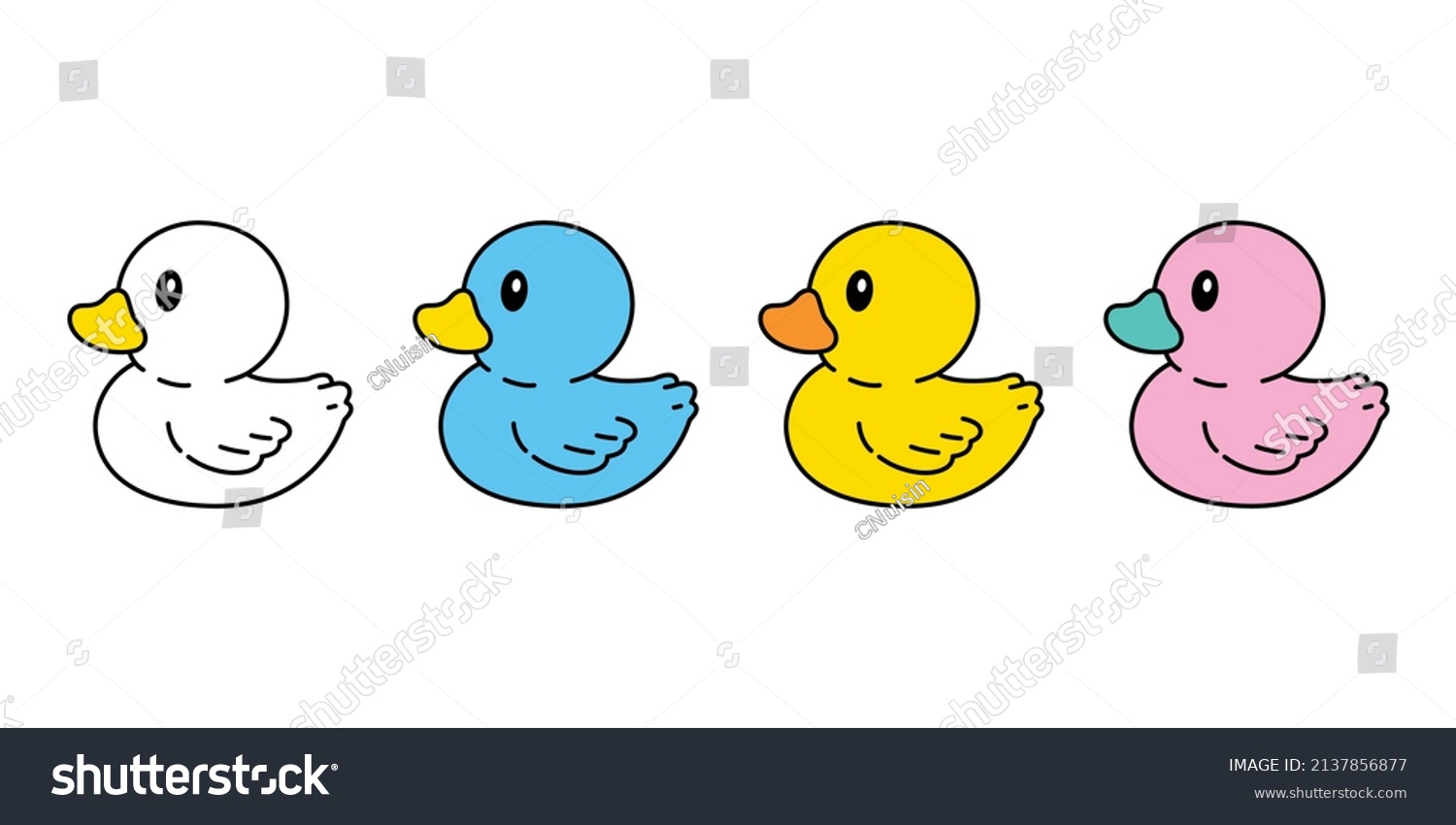 Duck Vector Icon Rubber Duck Logo Stock Vector (Royalty Free ...