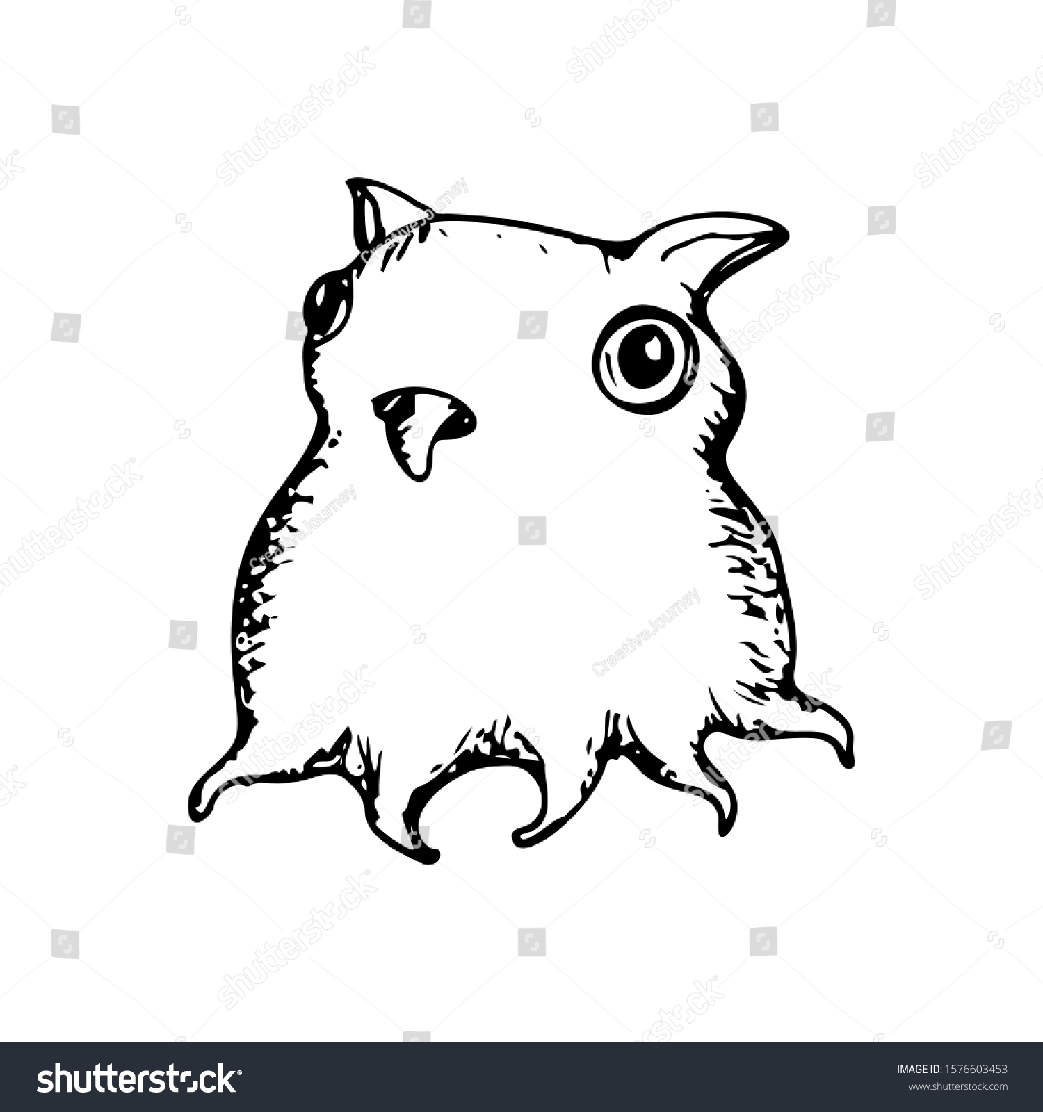 Dumbo Octopus Hand Drawn Sketch Isolated Stock Vector Royalty Free 1576603453