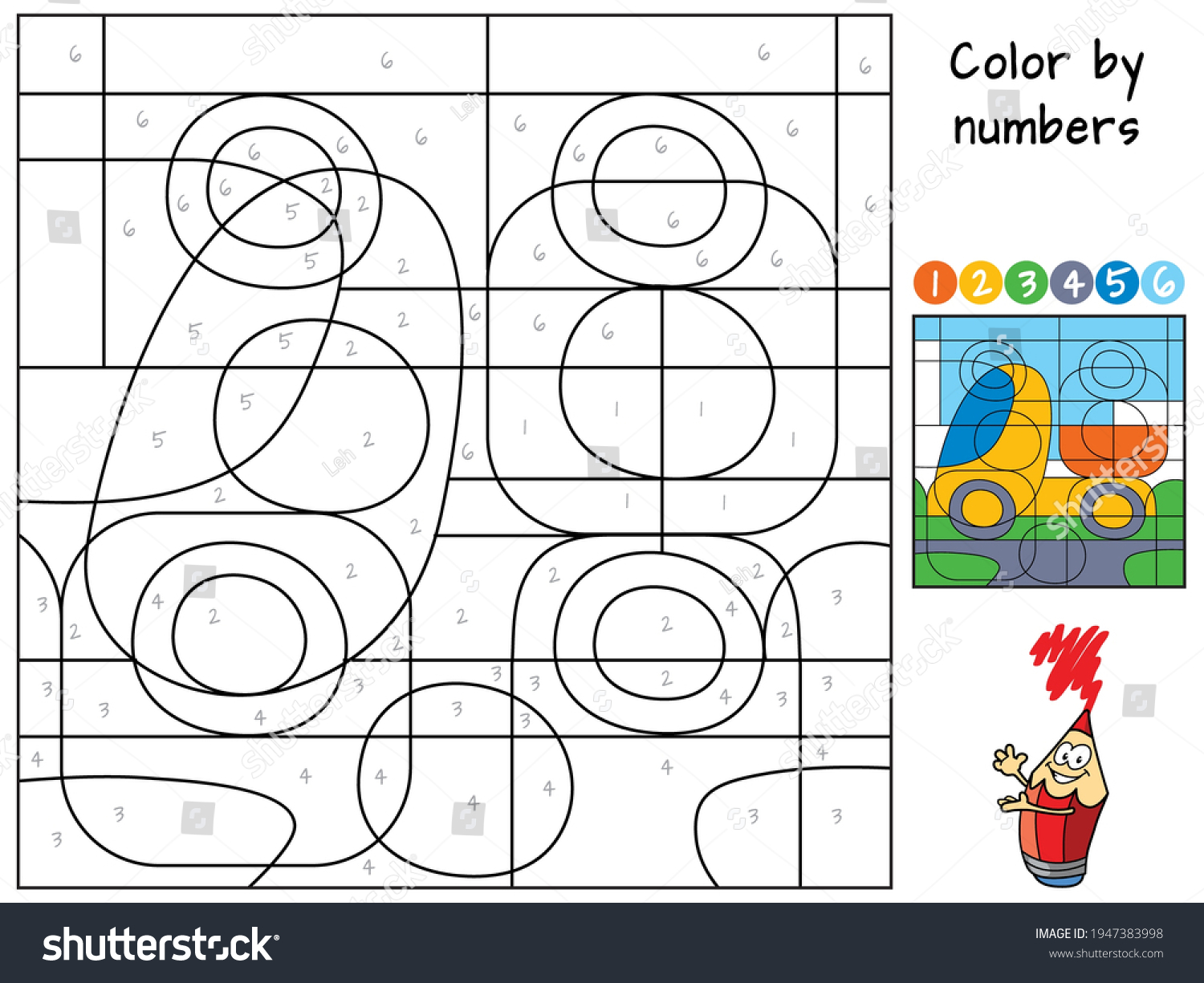 Dump Truck Coloring Book Educational Puzzle Stock Vector (Royalty Free ...