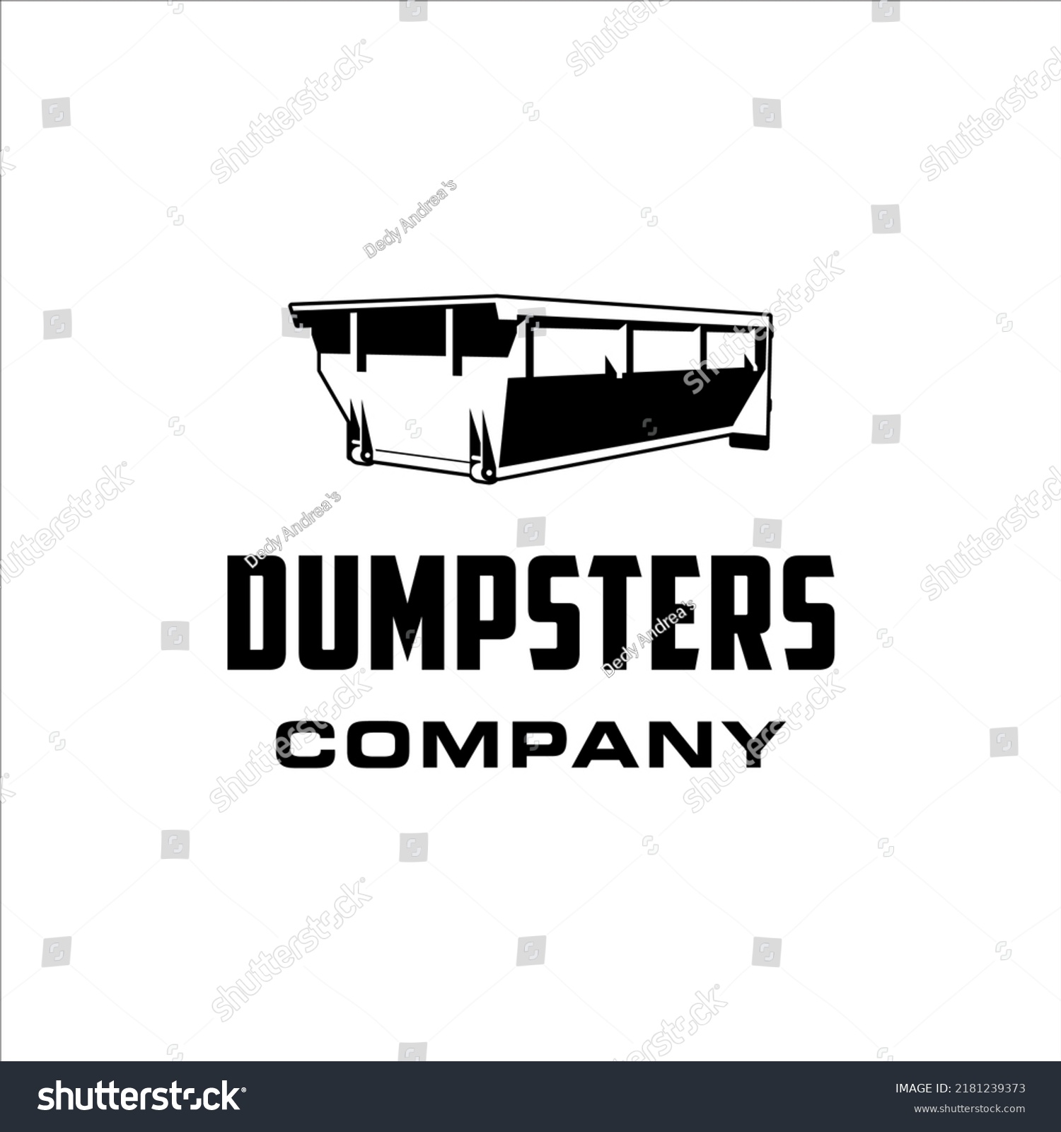 SVG of Dumpster company logo with elegant style design svg