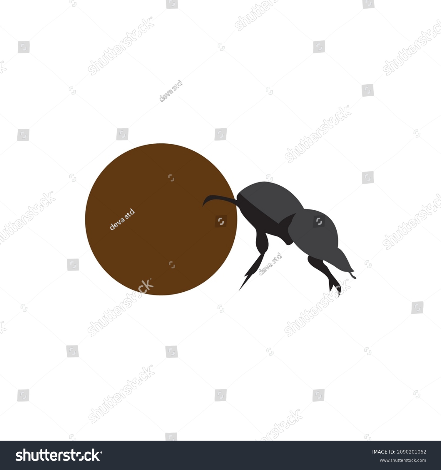SVG of dung beetle flat logo symbol icon vector graphic design illustration idea creative svg