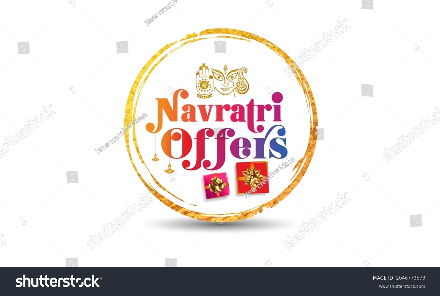 SVG of Durga Puja Navratri festival sale offers banner concept svg
