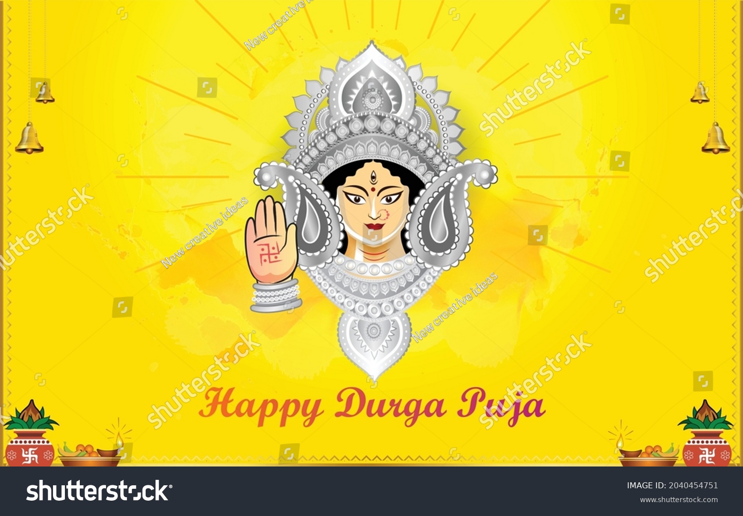 SVG of Durga puja worship festival concept of Indian svg