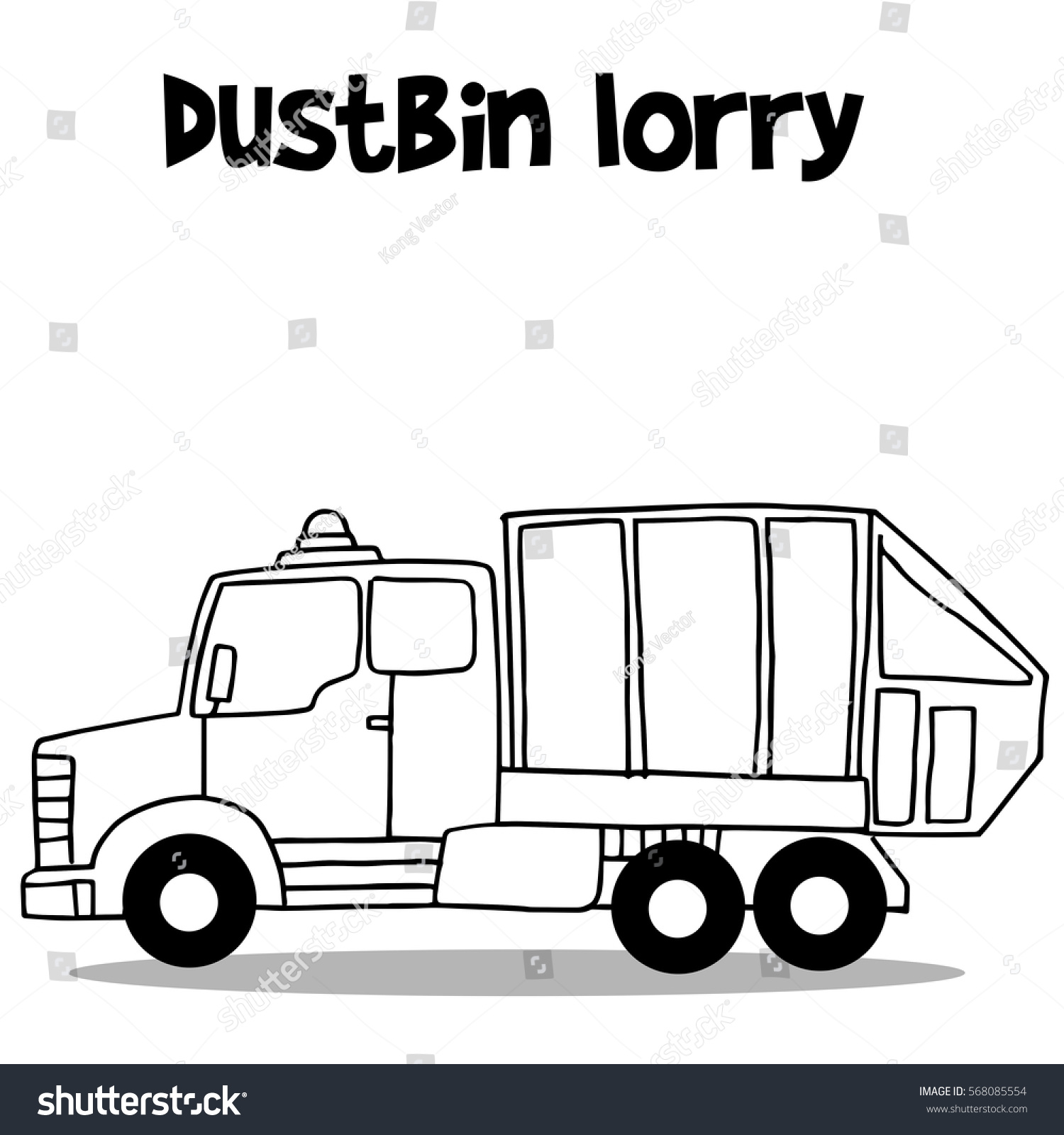 SVG of Dustbin lorry of transportation collection vector art svg