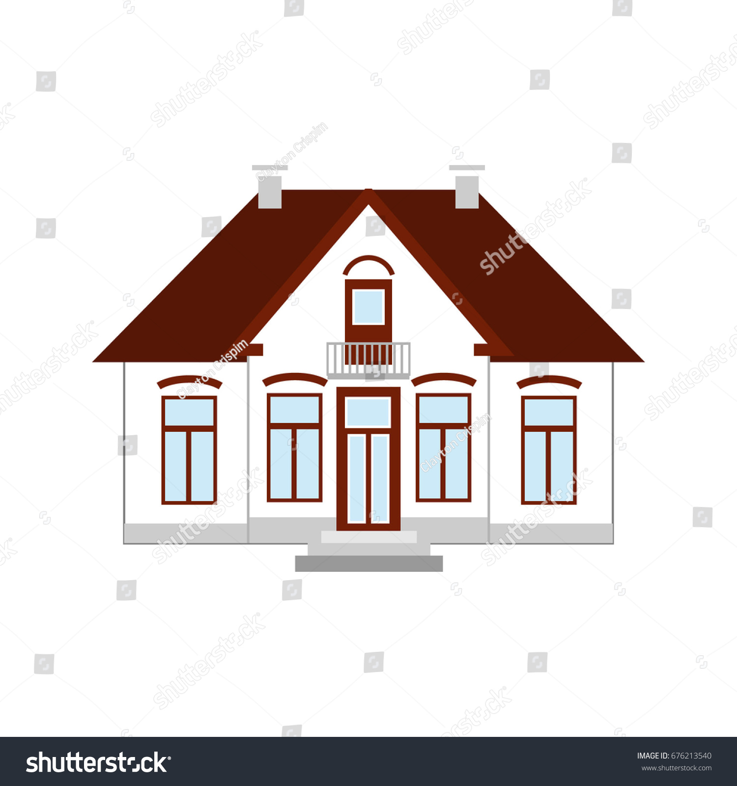 Dutch Country House Vector Stock Vector (Royalty Free) 676213540