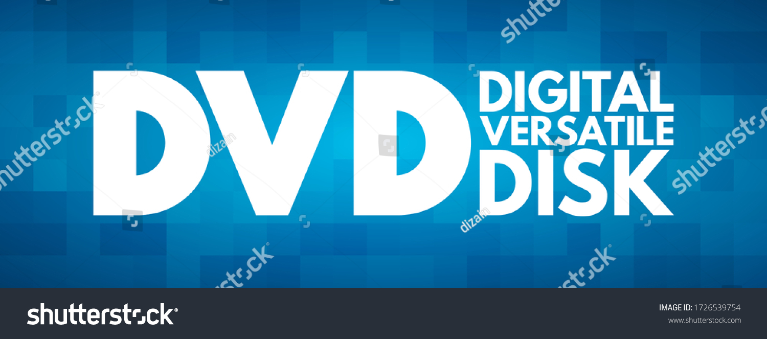 Dvd Digital Versatile Disk Acronym Technology Stock Vector (Royalty