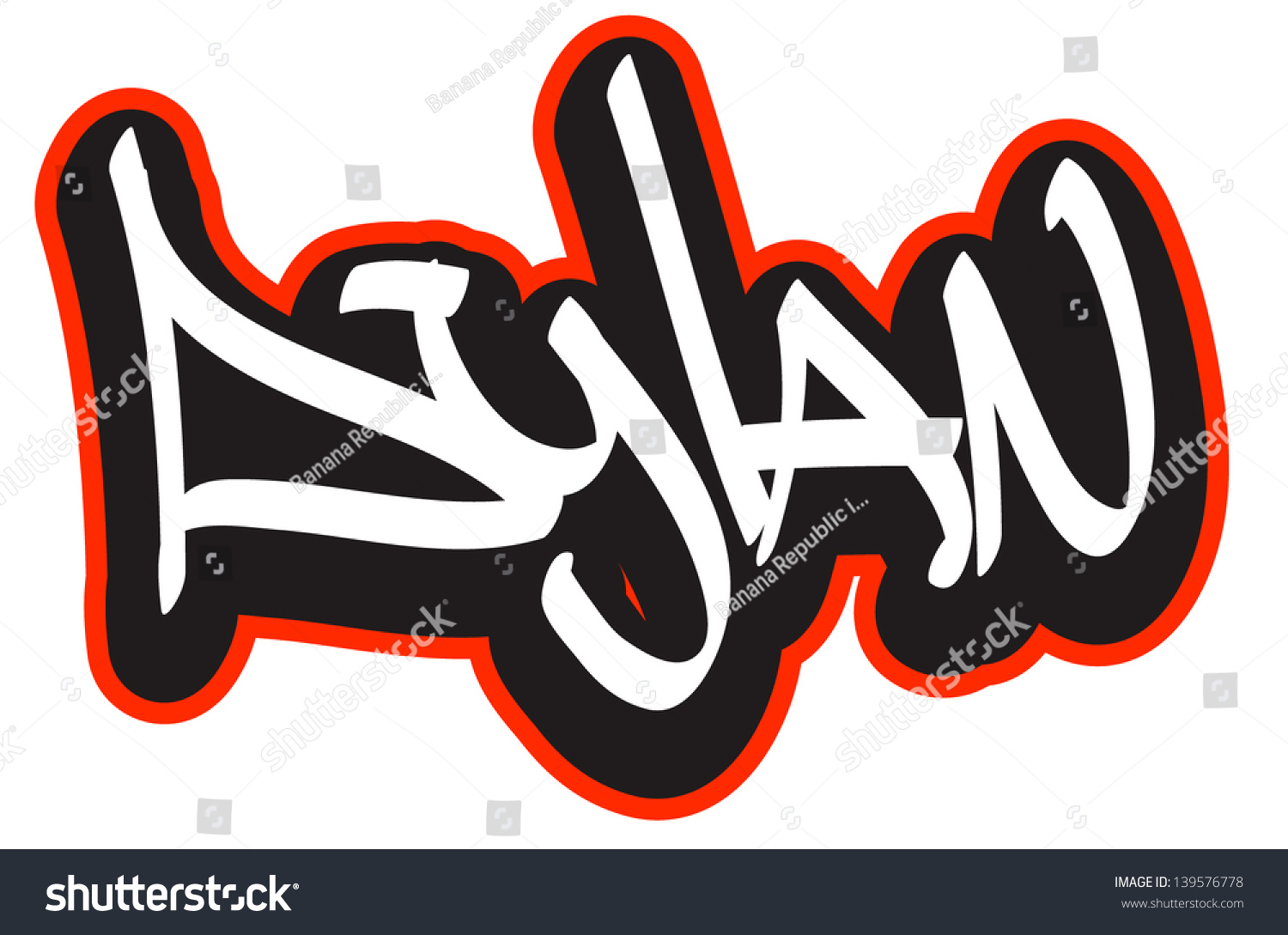 Dylan Graffiti Font Style Name Hiphop Stock Vector 139576778 - Shutterstock