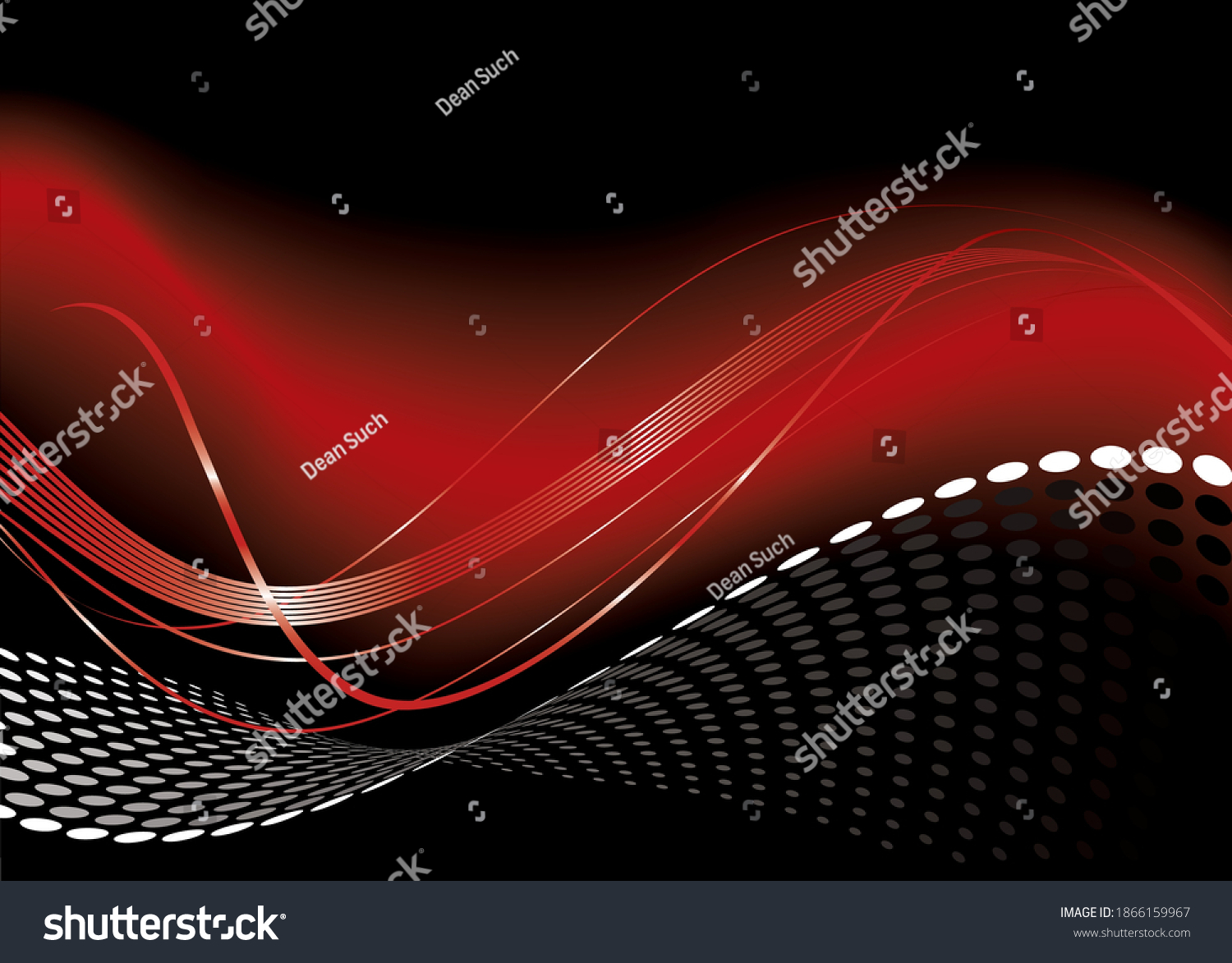 Dynamic Red Swirls Dots Background Vector Stock Vector (Royalty Free ...