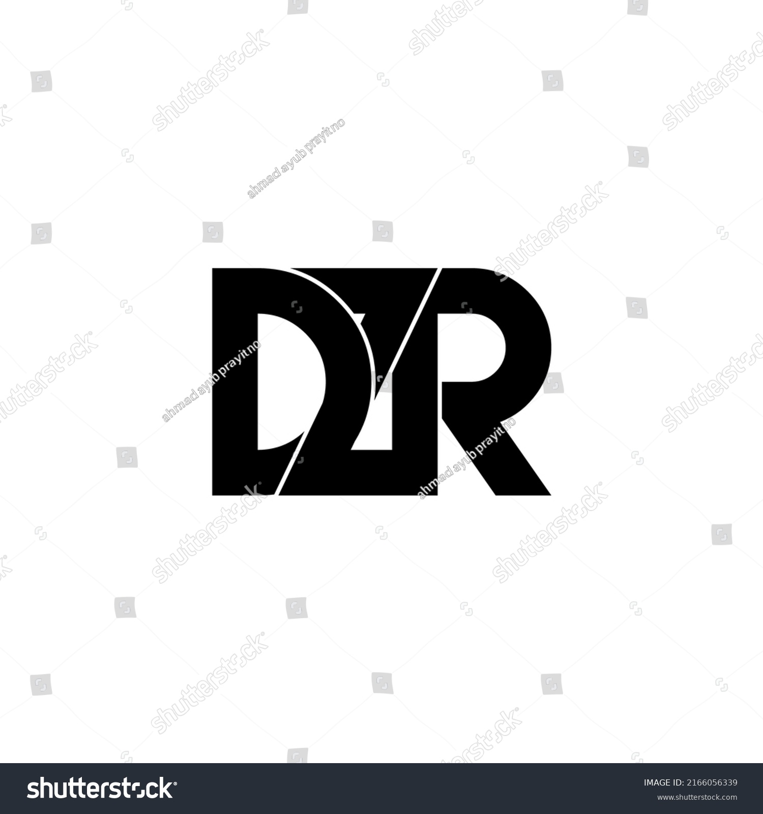 Dzr Typography Letter Monogram Logo Design Stock Vector (Royalty Free ...