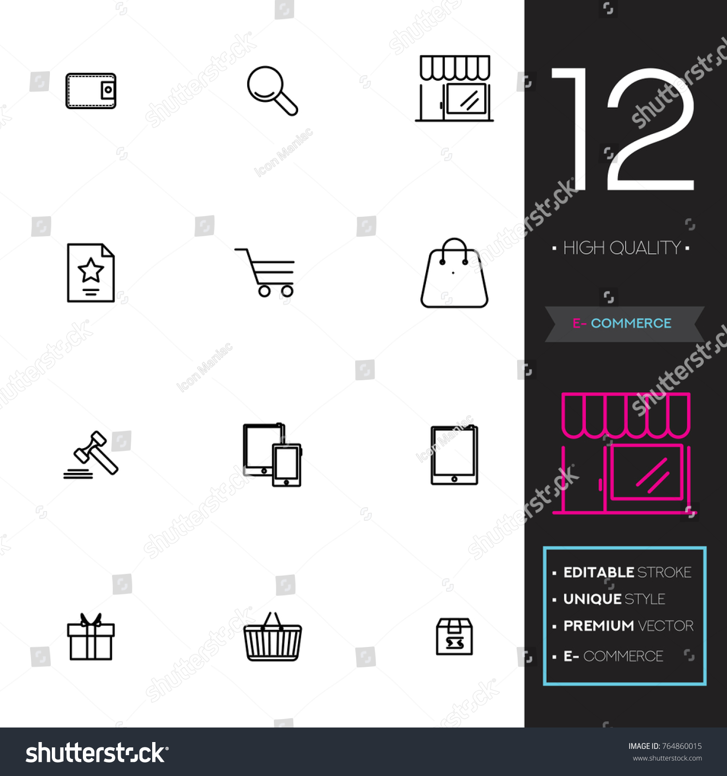 Ecommerce Vector Collection Icon Set Stock Vector (Royalty Free ...