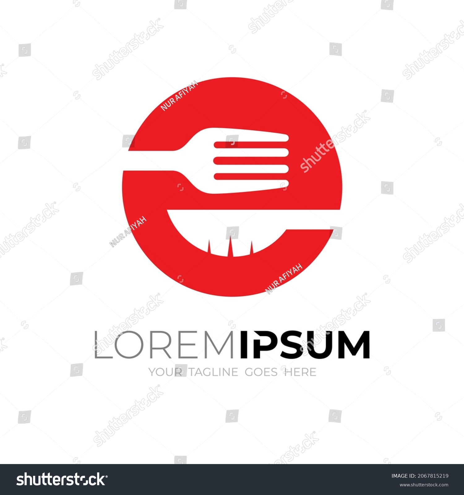 E Logo Cutlery Design Combination Eat Stock Vector (Royalty Free ...