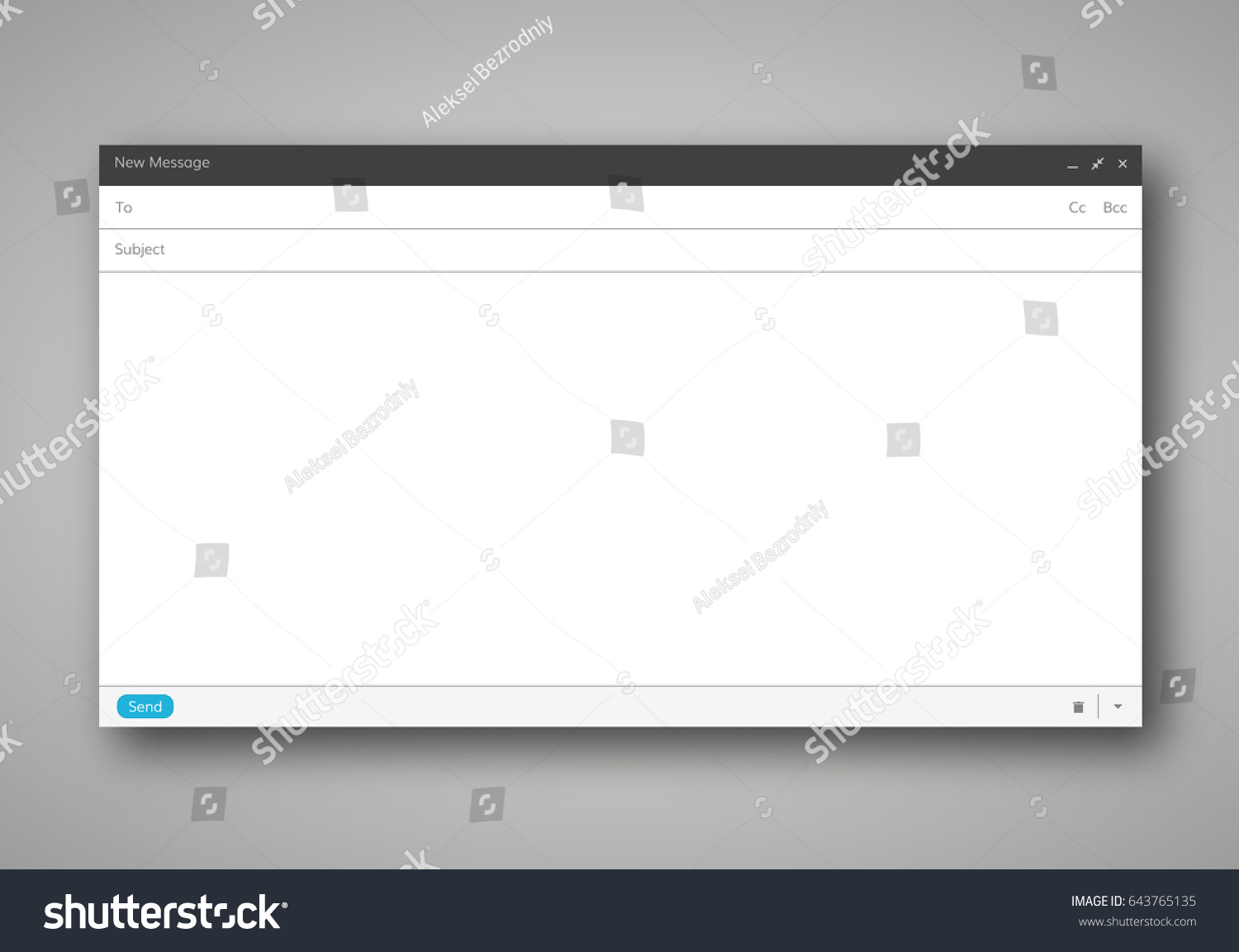 email blank template internet mail frame のベクター画像素材
