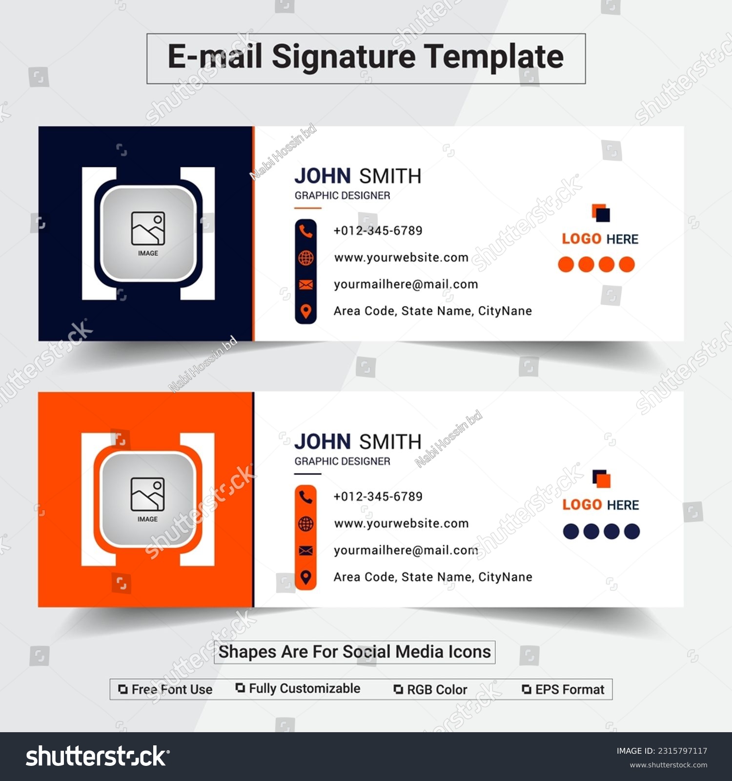 SVG of E-mail Signature Design Template.
creative email, custom email,  svg