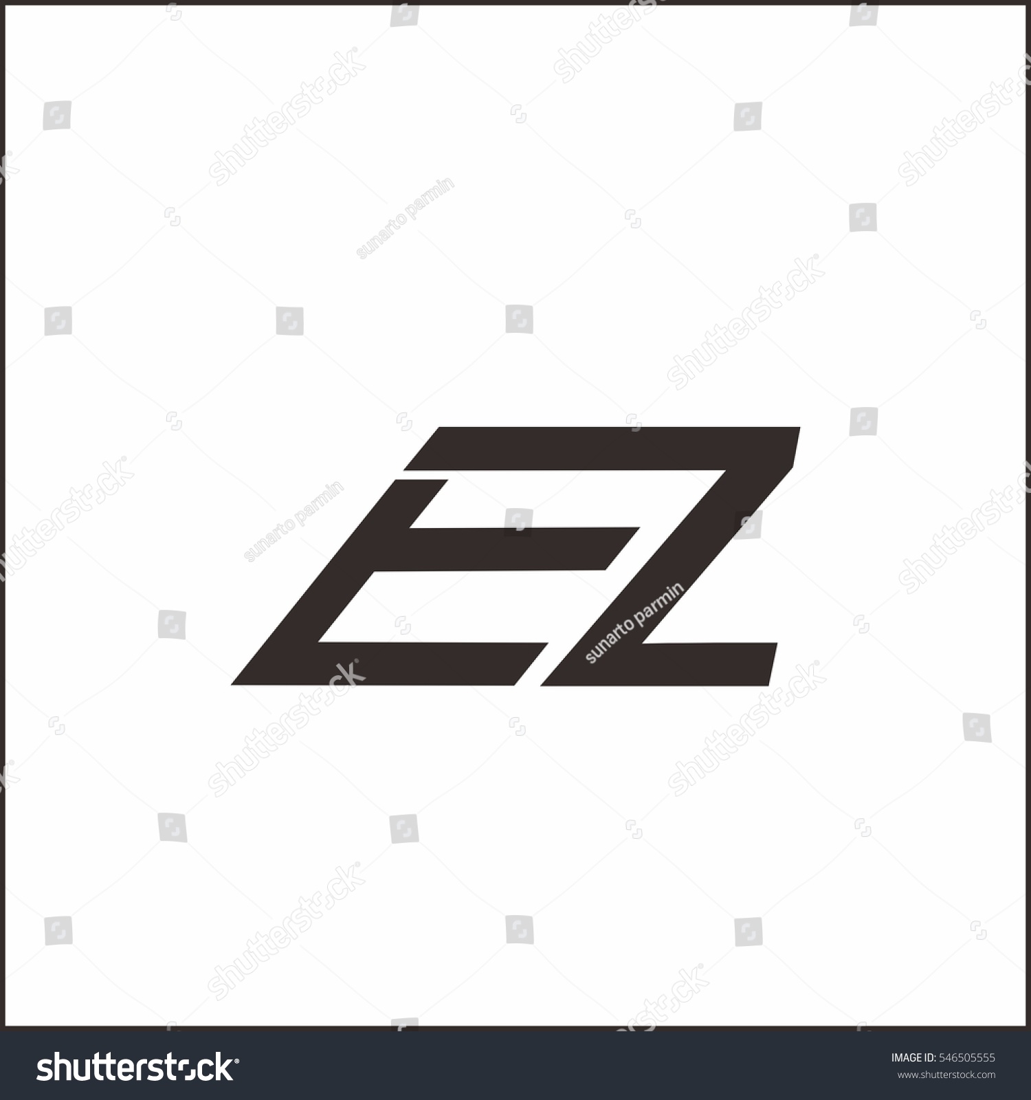 E Z Logo Vector Letter Stock Vector (Royalty Free) 546505555