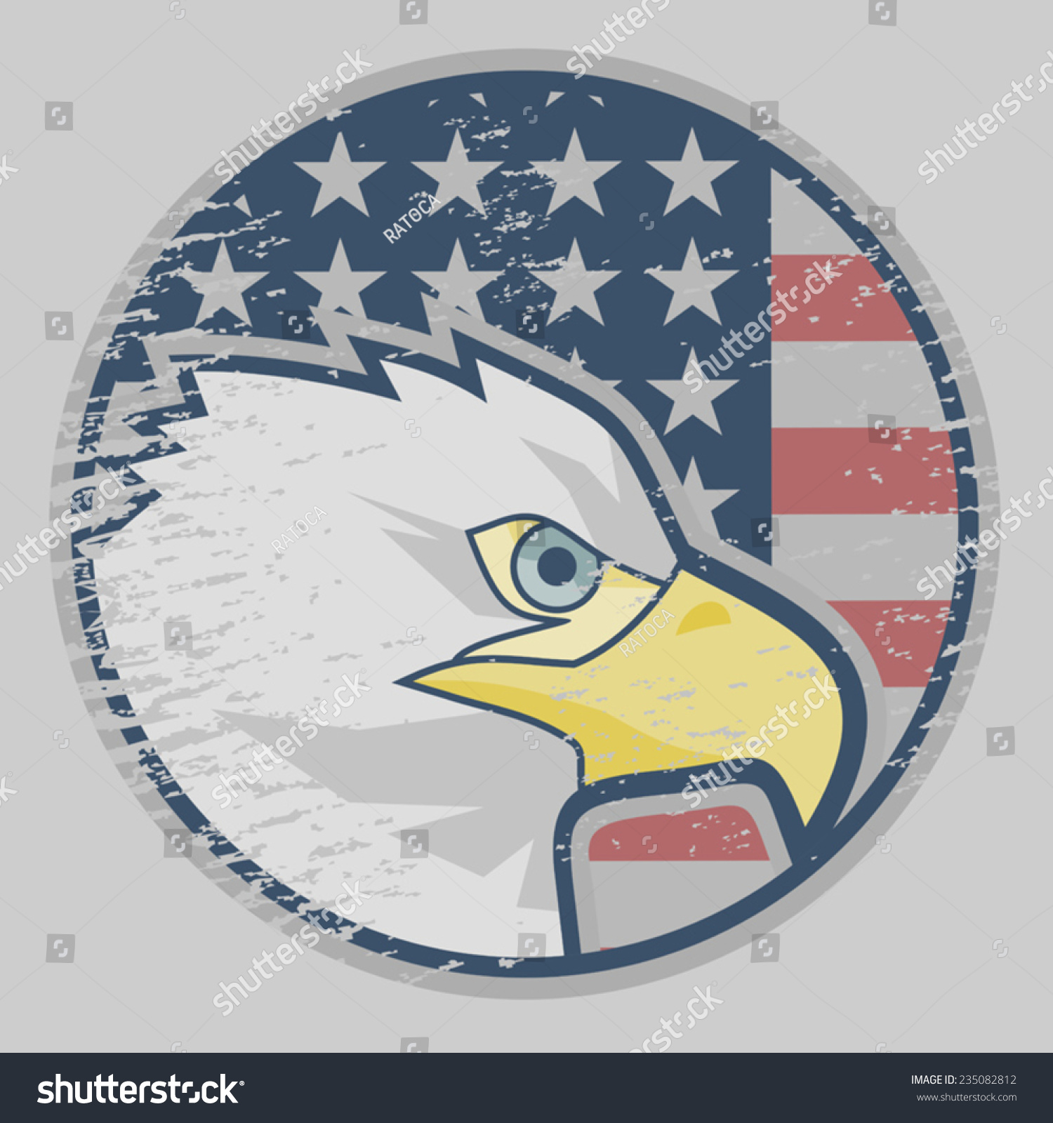 Eagle American Icon Stock Vector 235082812 - Shutterstock