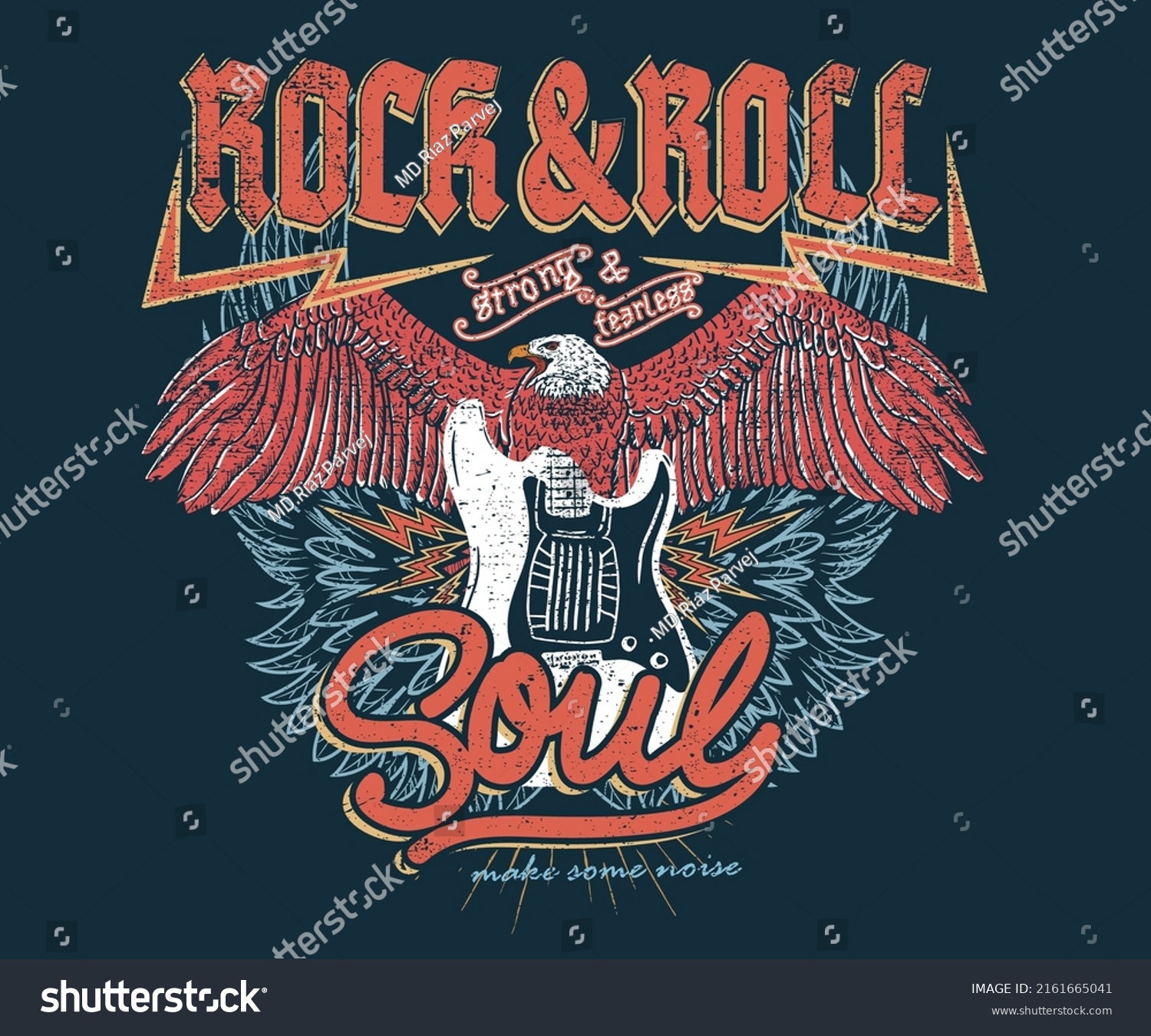 Eagle Guitar Vector Print Design T Stock Vector (Royalty Free ...