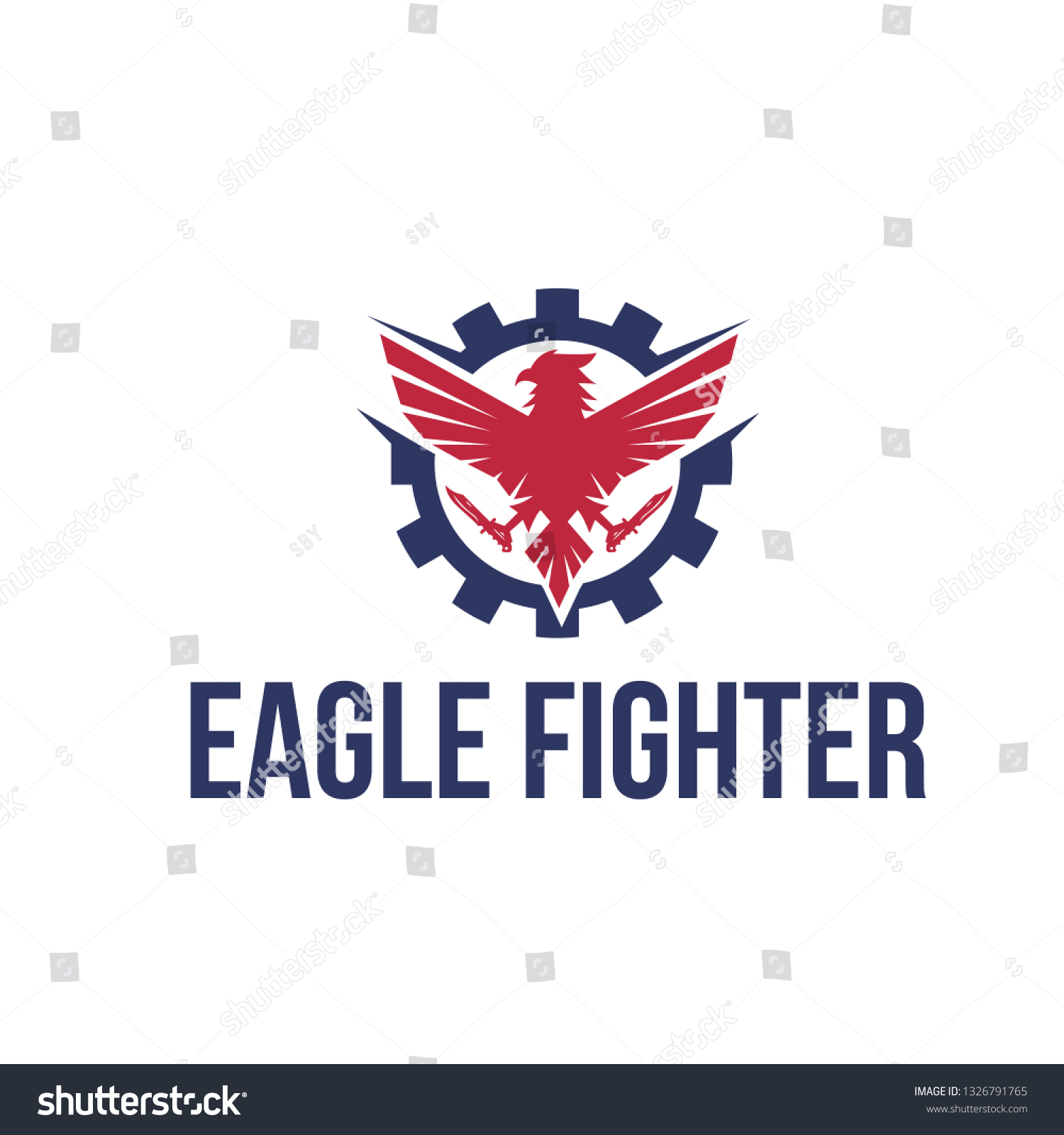 Eagle Army Logo Design Inspiration Stock Vector (Royalty Free) 1326791765